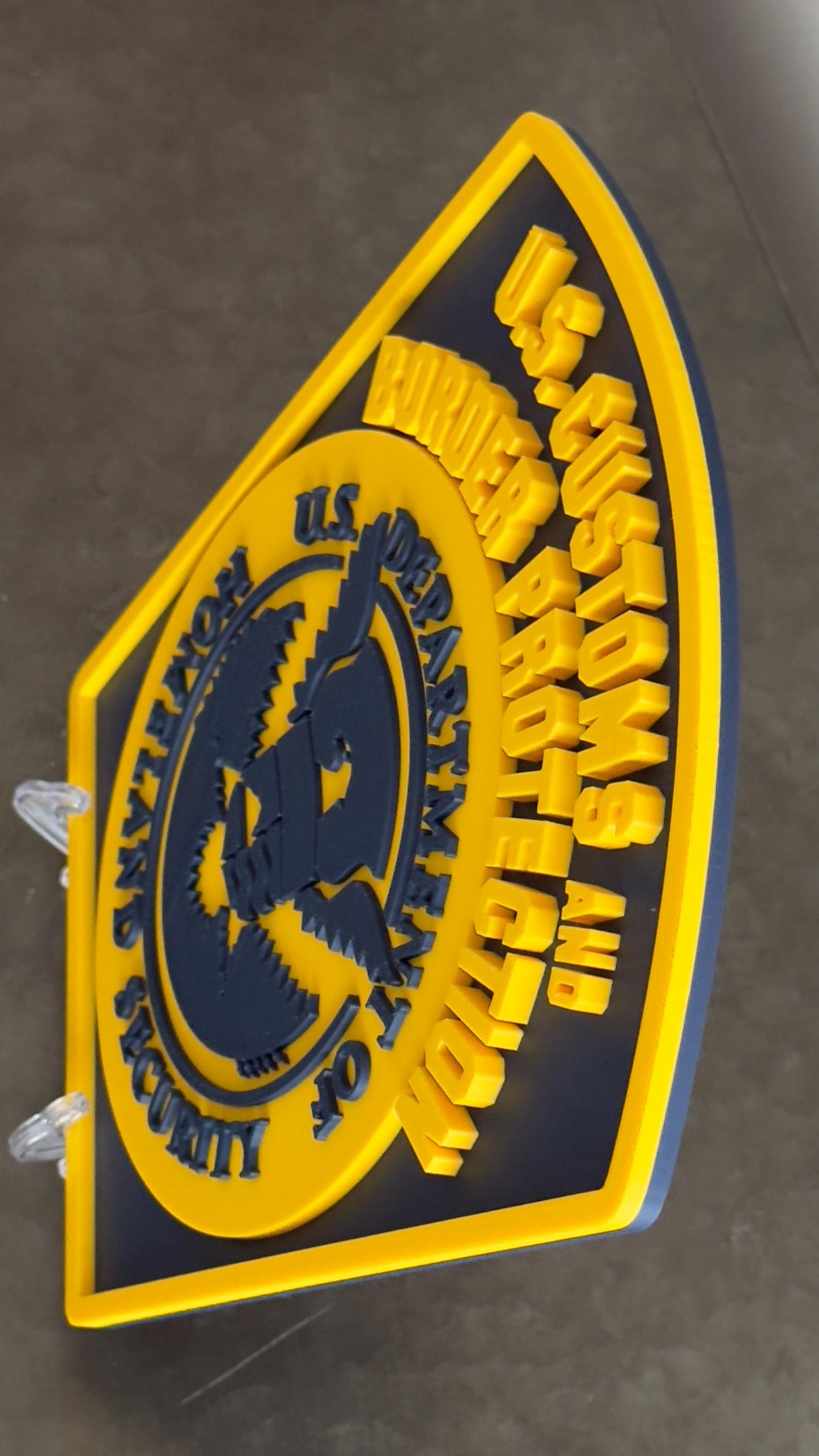 US Customs and Border Protection 3D Embossed Plaque: First Responder Wall Decor Government