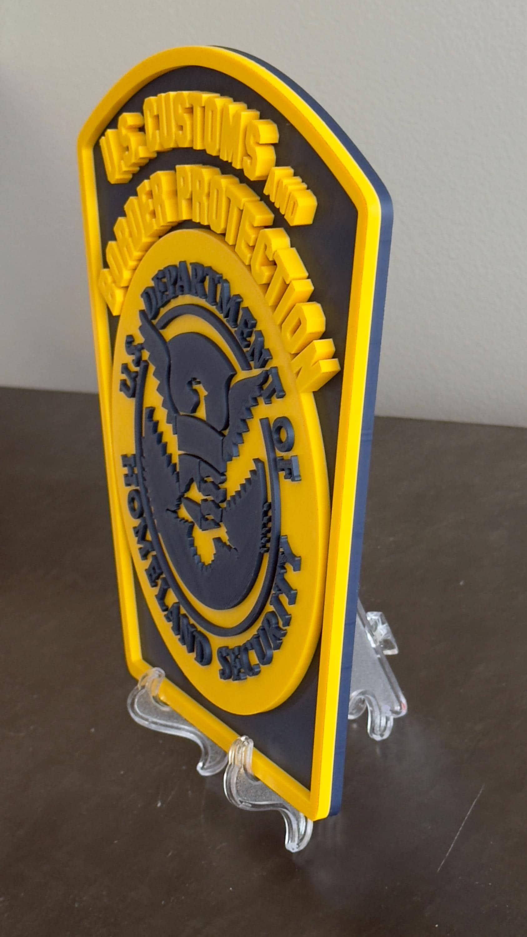 US Customs and Border Protection 3D Embossed Plaque: First Responder Wall Decor Government