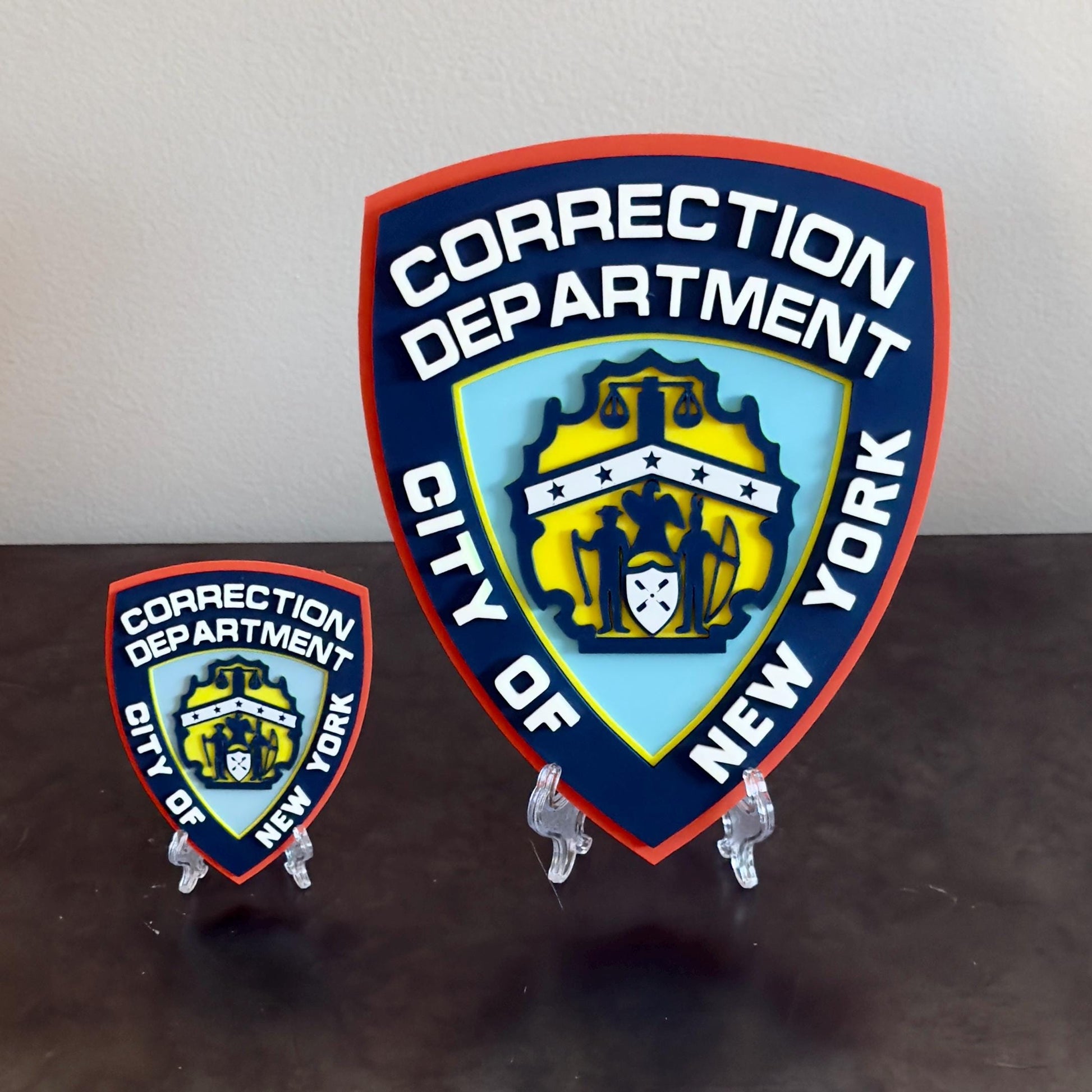 NYC Department of Corrections Plaque, 3D Embossed Tribute (Wall or Desk) New York
