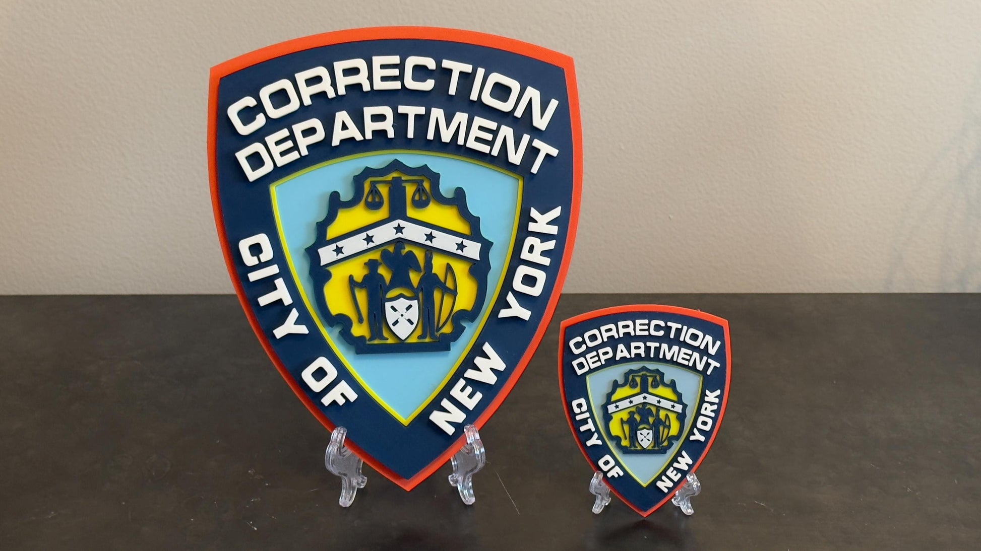 NYC Department of Corrections Plaque, 3D Embossed Tribute (Wall or Desk) New York