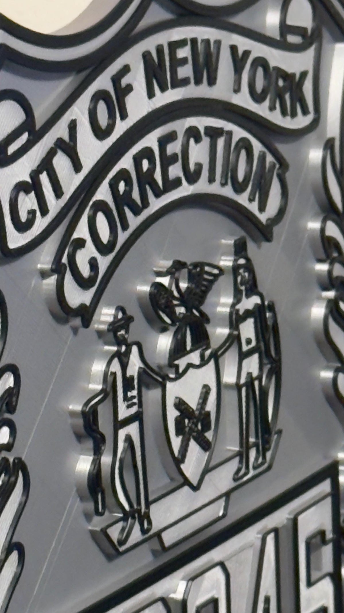 Corrections Officer Shield Plaque: NYC 3D Replica (9 Inch Display) New York
