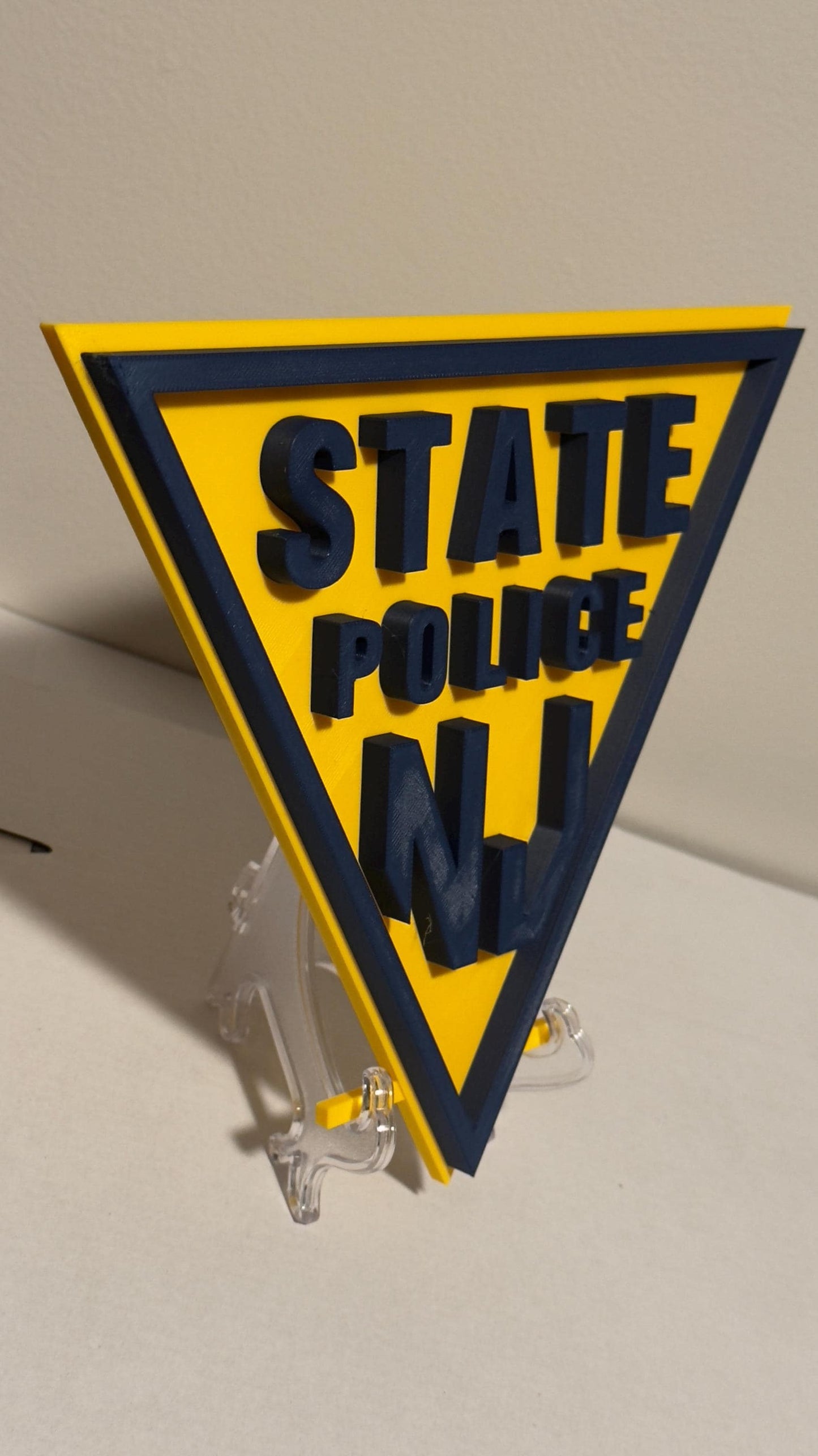 New Jersey State Police 3D Embossed Plaque: First Responder Wall Art