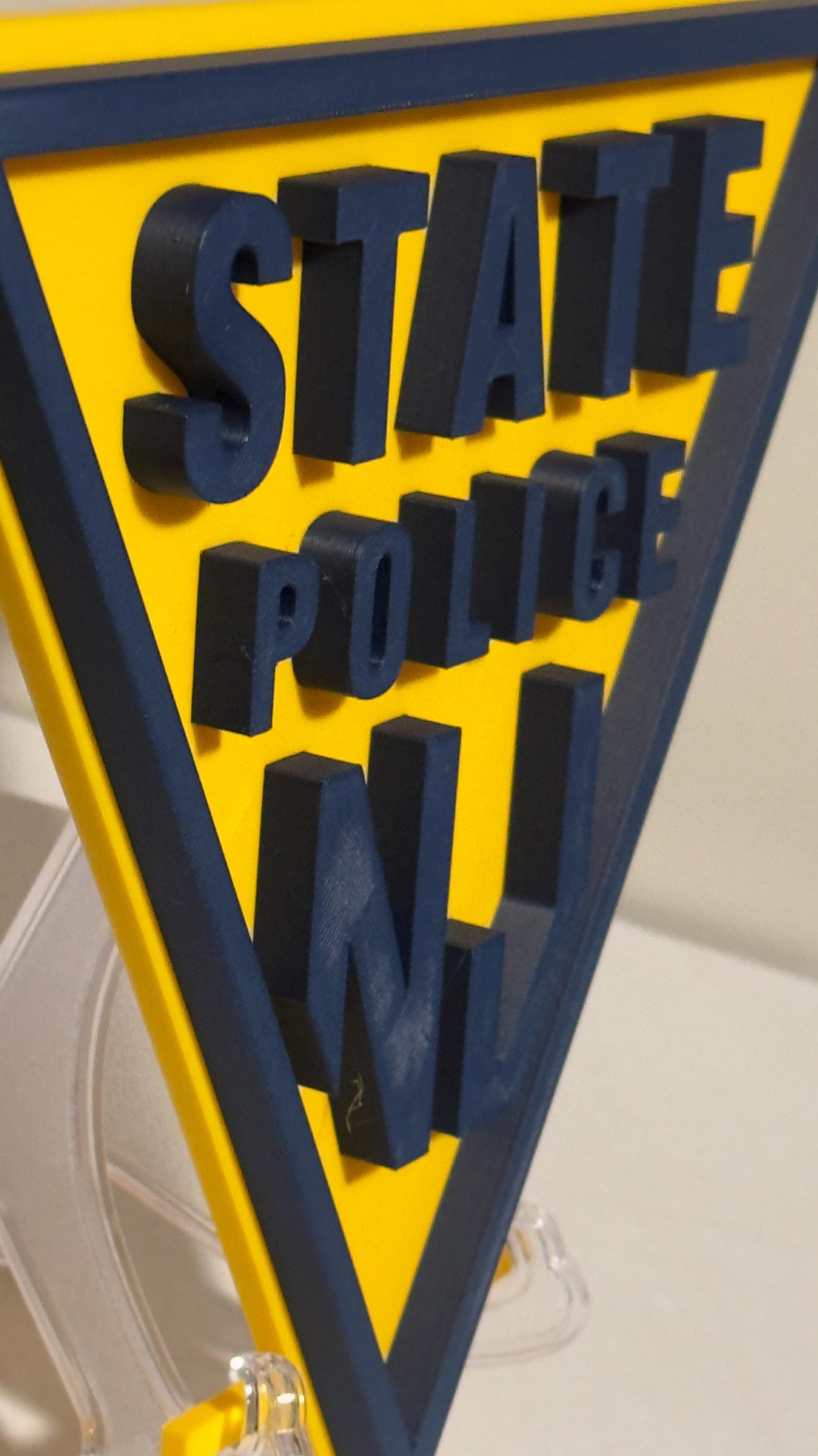 New Jersey State Police 3D Embossed Plaque: First Responder Wall Art