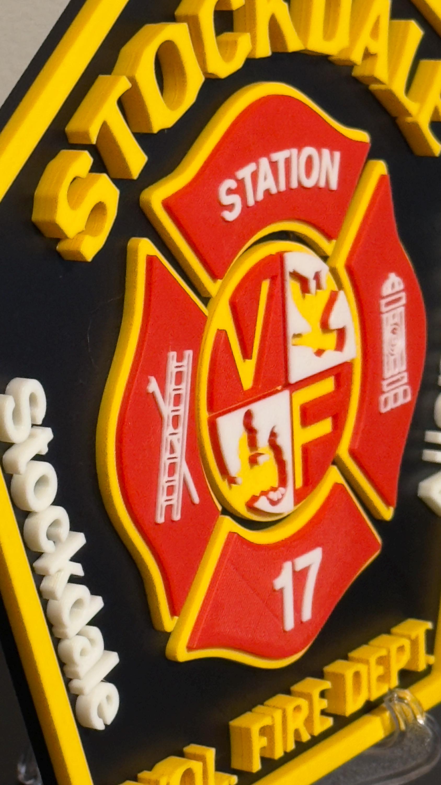 Fire Department Plaque: Stockdale Allenport PA, First Responder Wall Art Pennsylvania