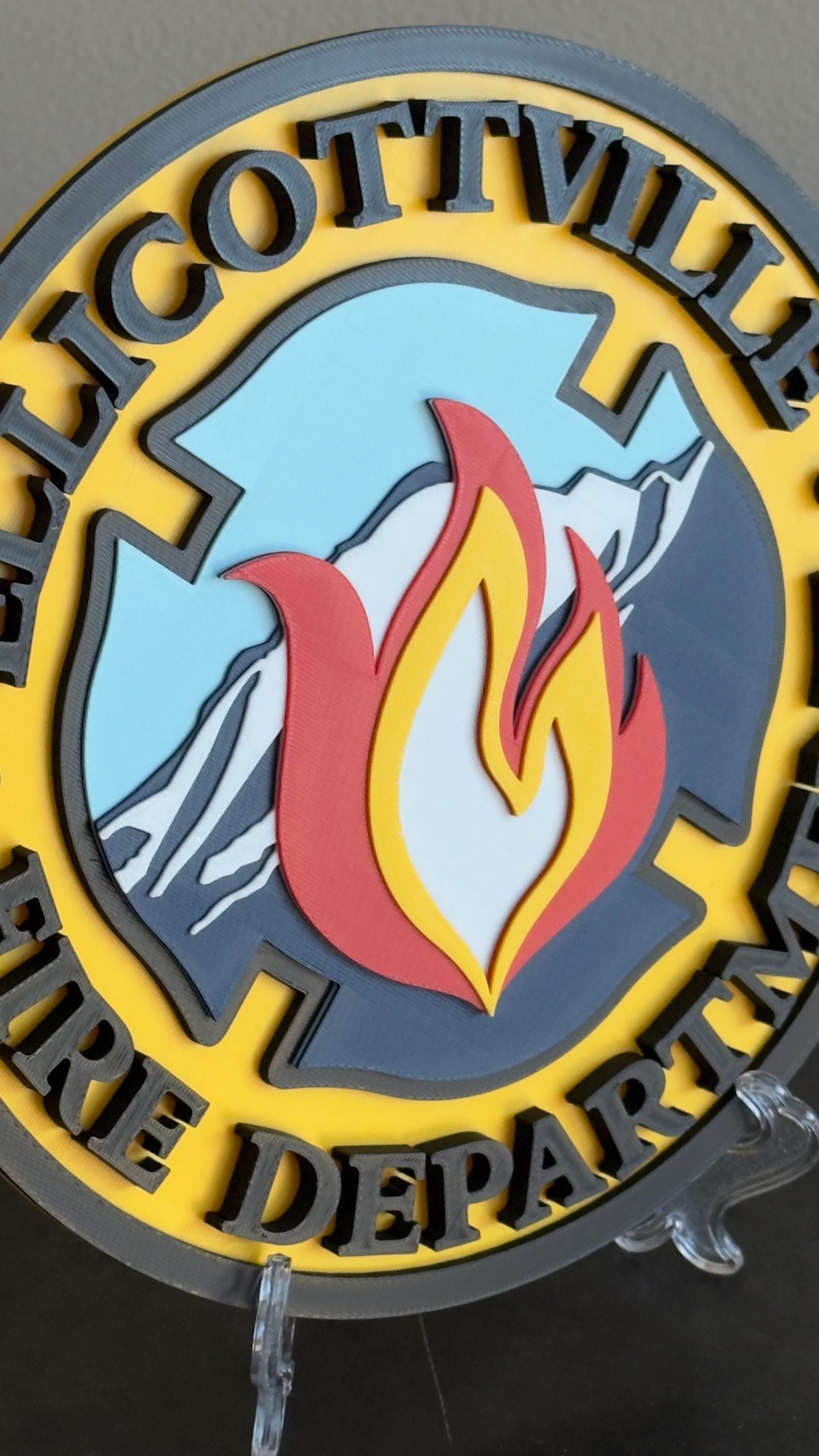 Ellicottville Volunteer Fire Department 3D Display Plaque: First Responder Display Plaque New York