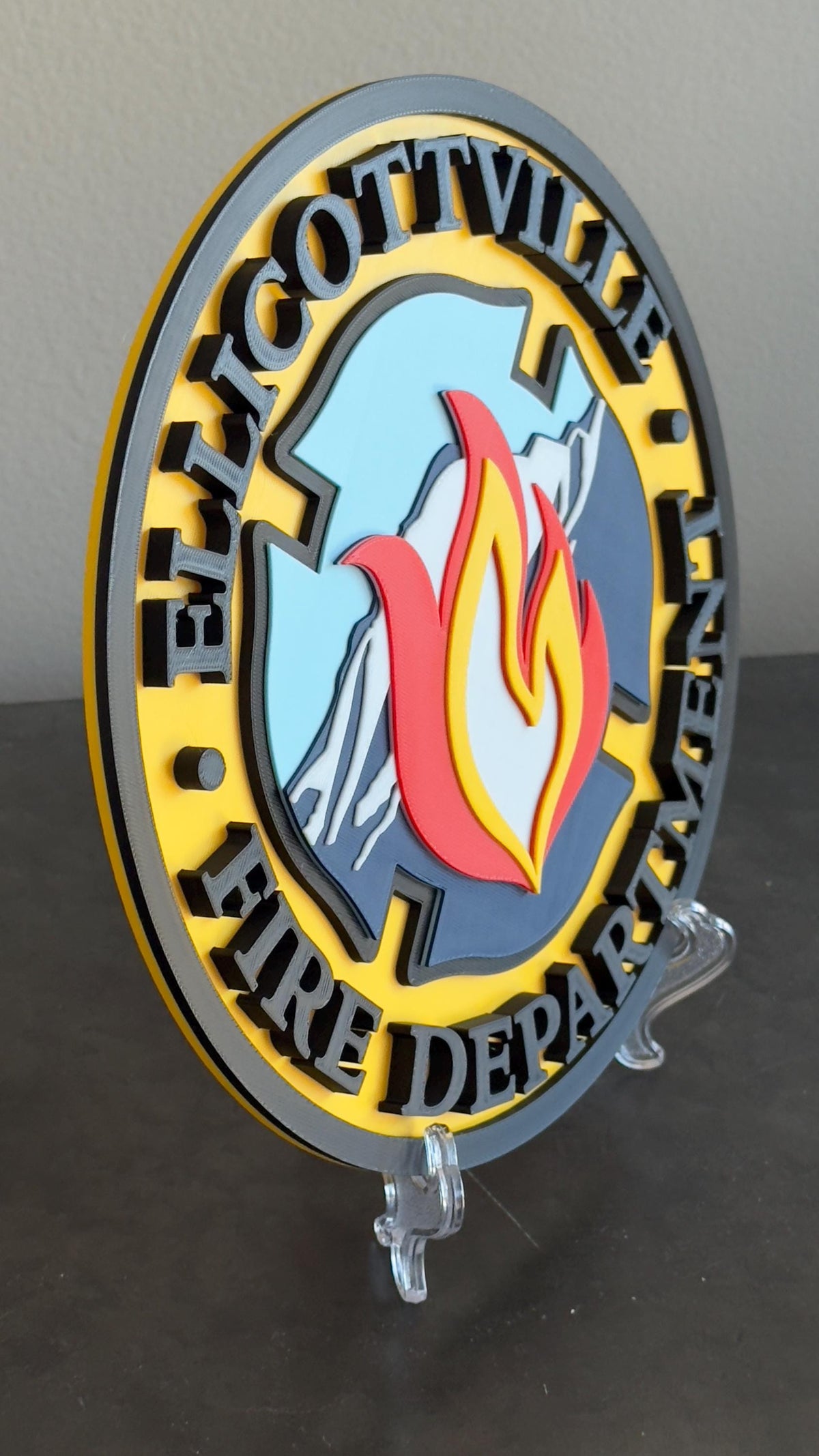Ellicottville Volunteer Fire Department 3D Display Plaque: First Responder Display Plaque New York