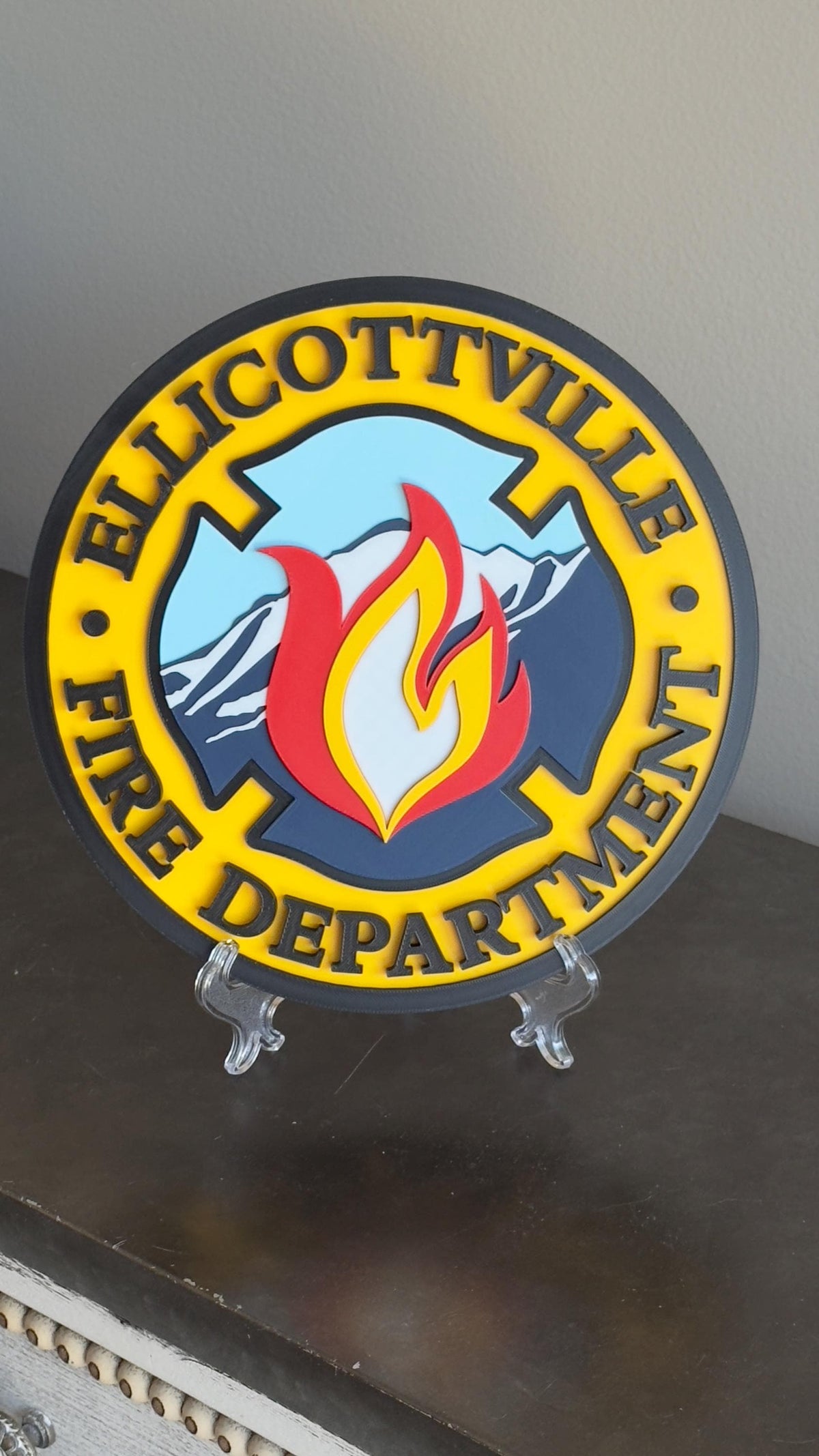 Ellicottville Volunteer Fire Department 3D Display Plaque: First Responder Display Plaque New York