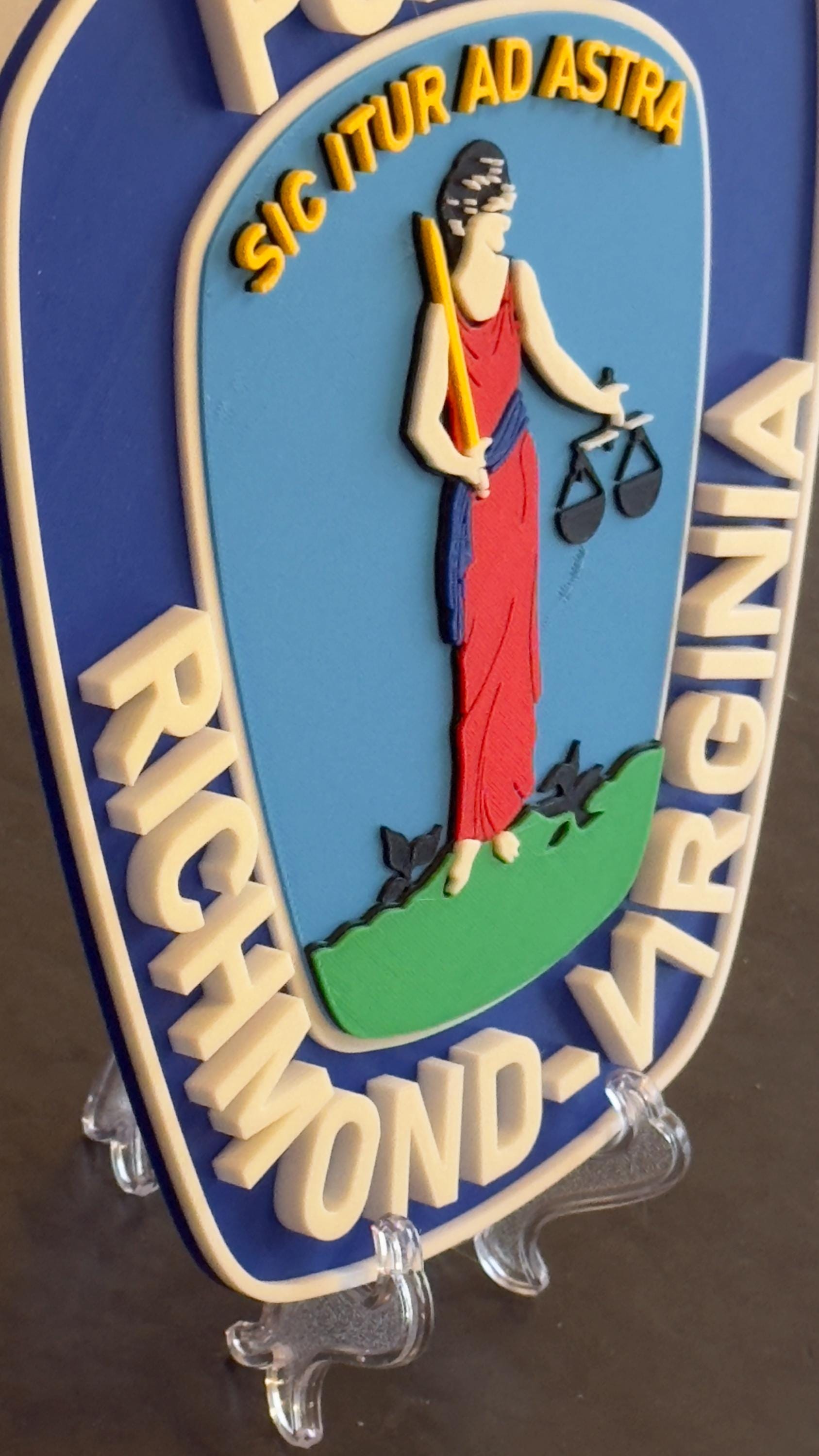 Police Department Plaque: Richmond First Responder Tribute Virginia