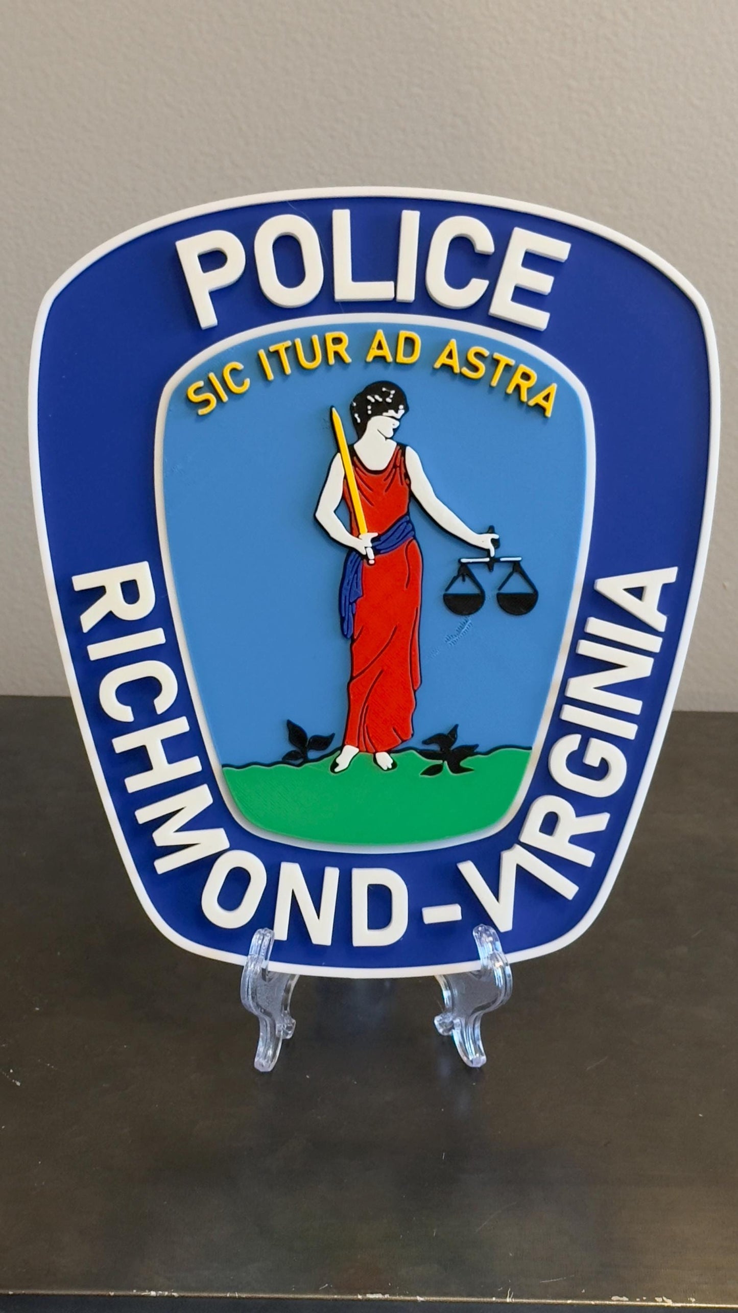 Police Department Plaque: Richmond First Responder Tribute Virginia