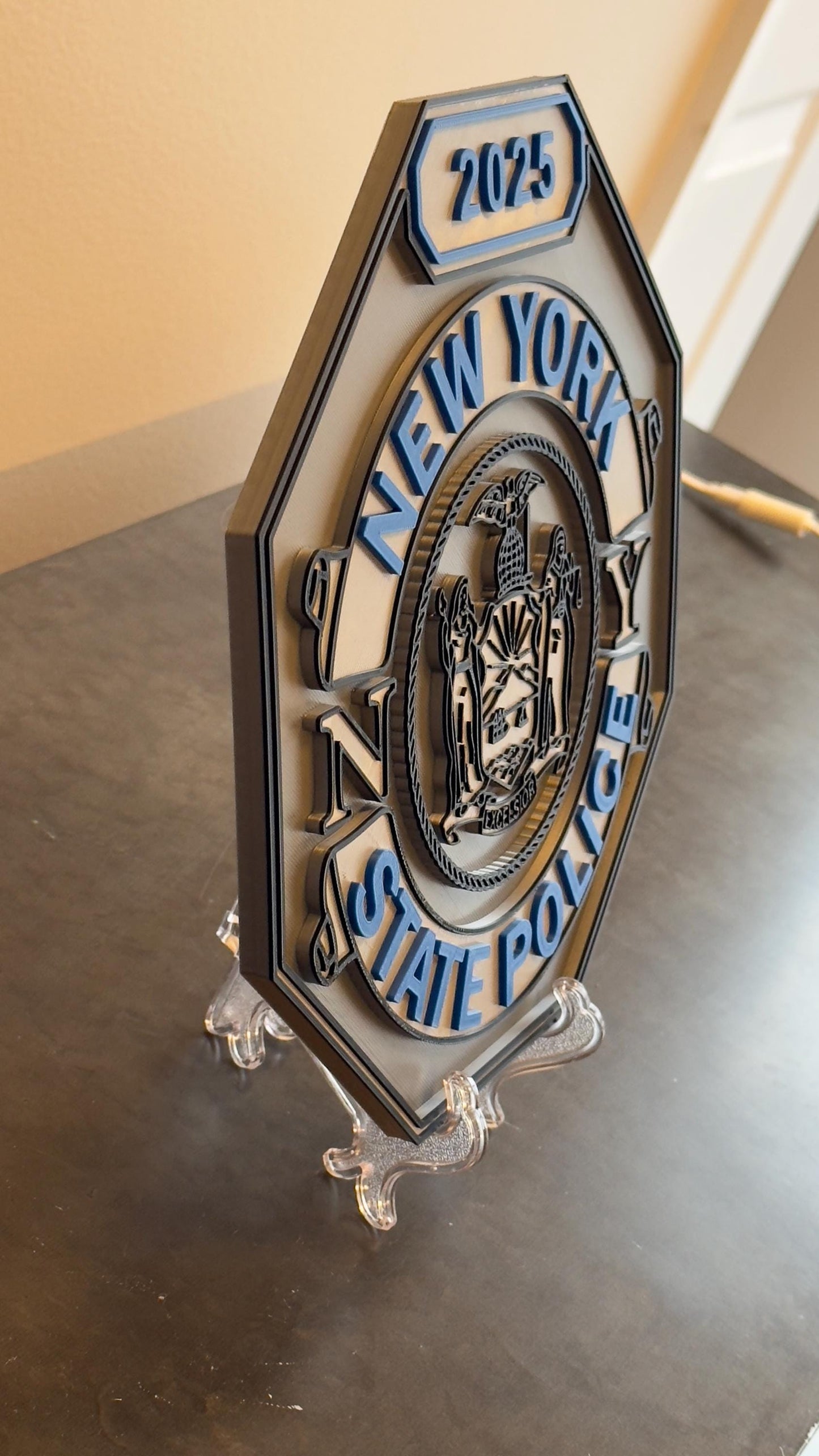 New York State Police 3D Replica Shield Plaque NY Trooper Badge