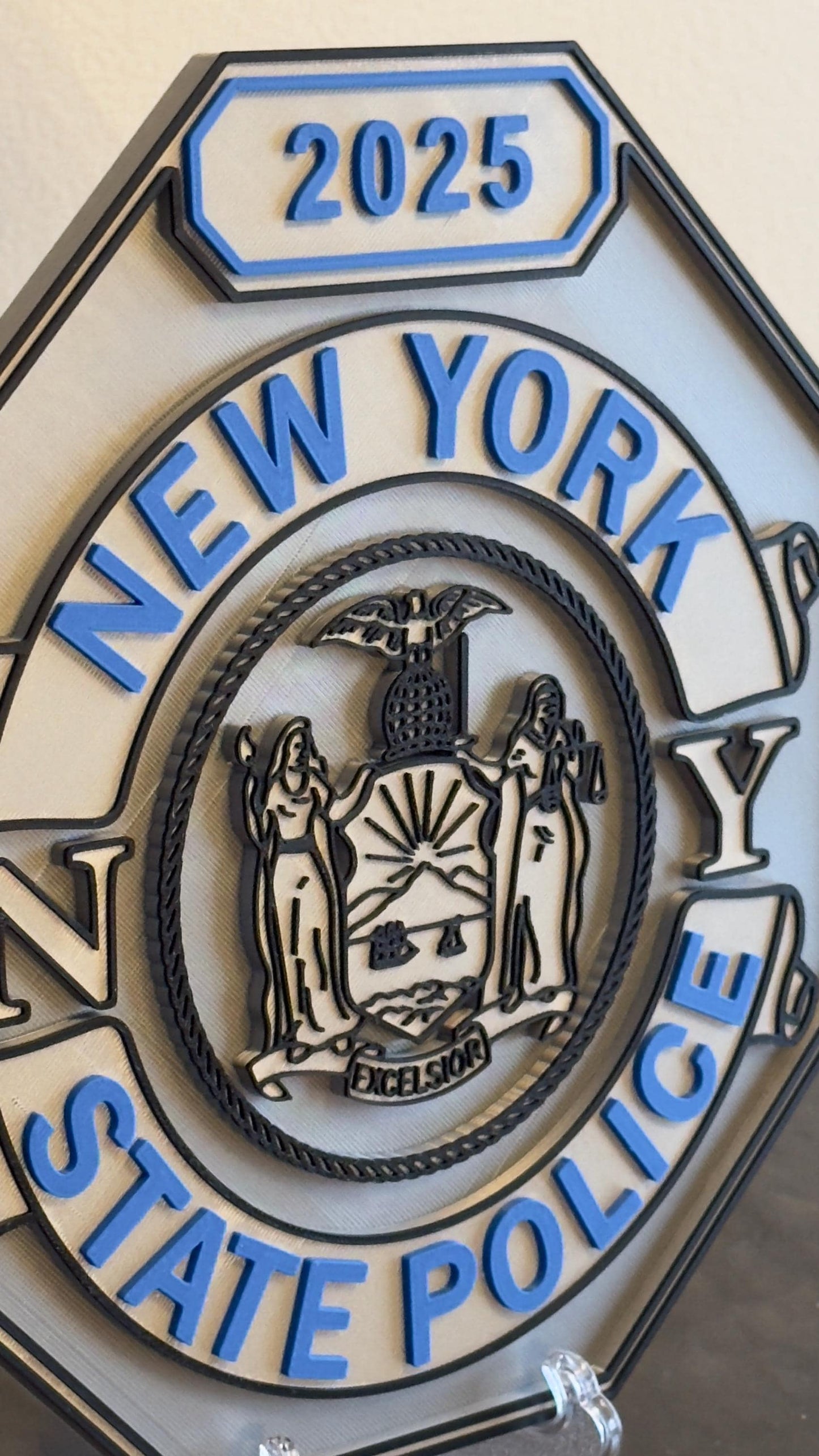 New York State Police 3D Replica Shield Plaque NY Trooper Badge