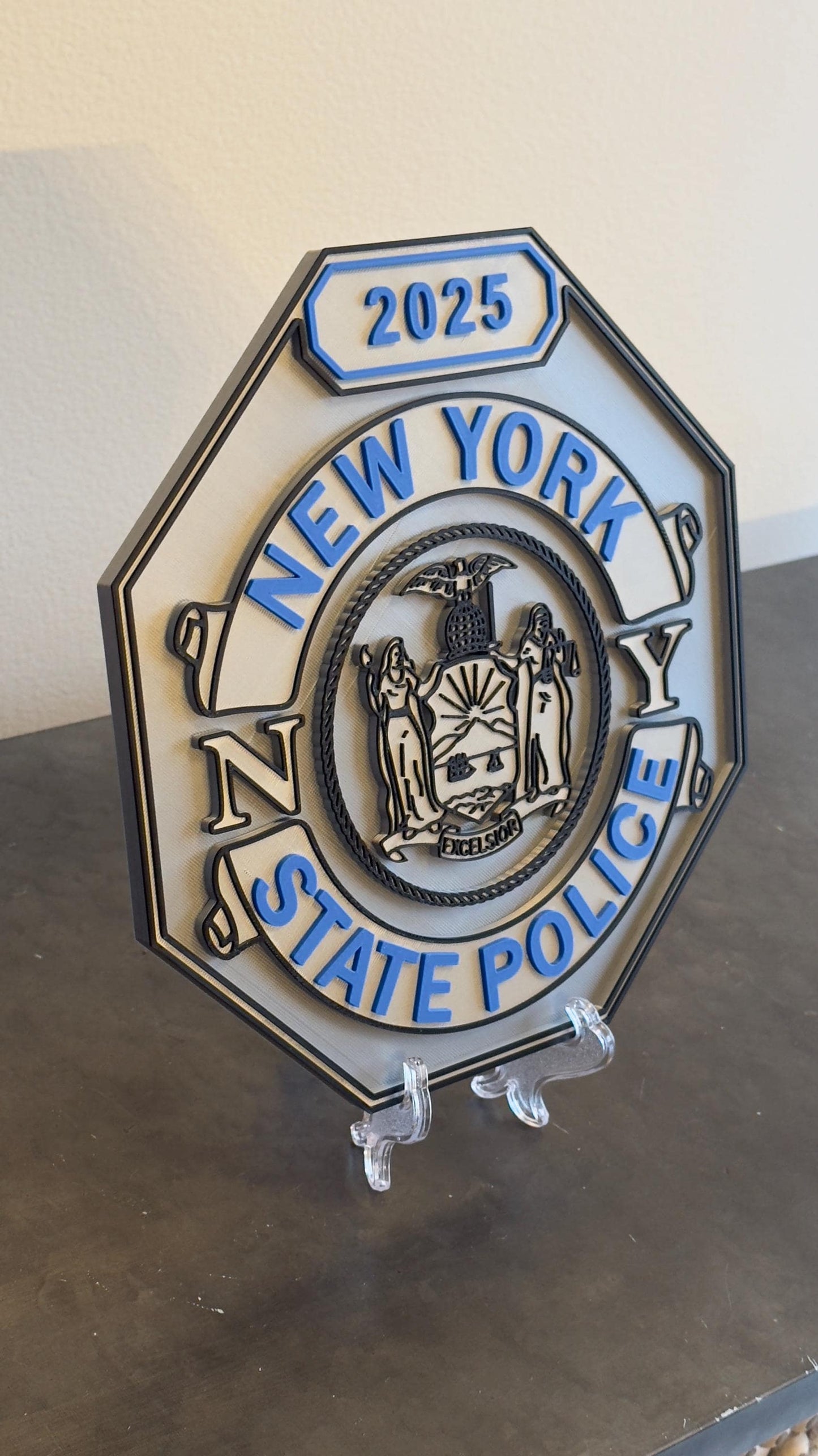 New York State Police 3D Replica Shield Plaque NY Trooper Badge