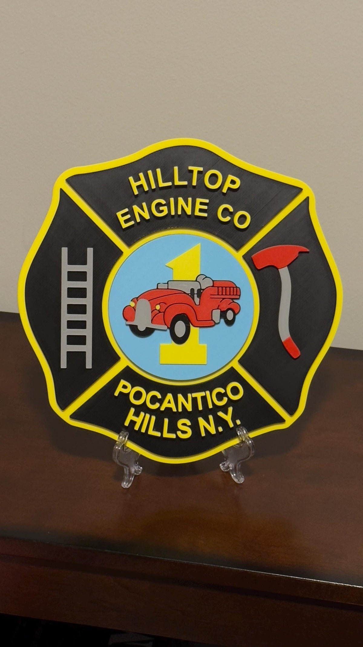 Pocantico Hills Fire Department 3D Embossed Plaque: First Responder Display Plaque New York