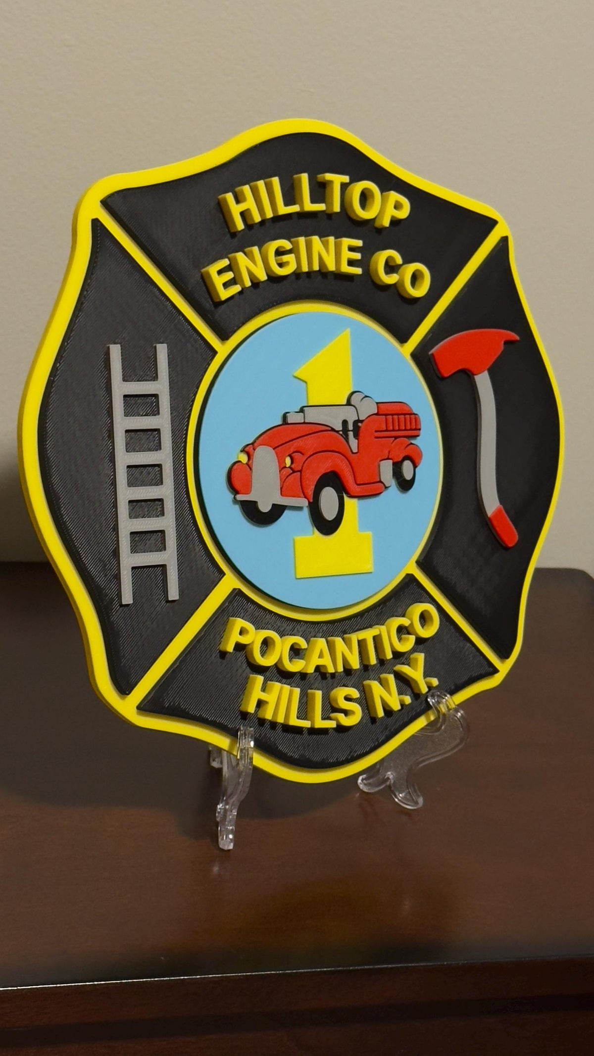 Pocantico Hills Fire Department 3D Embossed Plaque: First Responder Display Plaque New York
