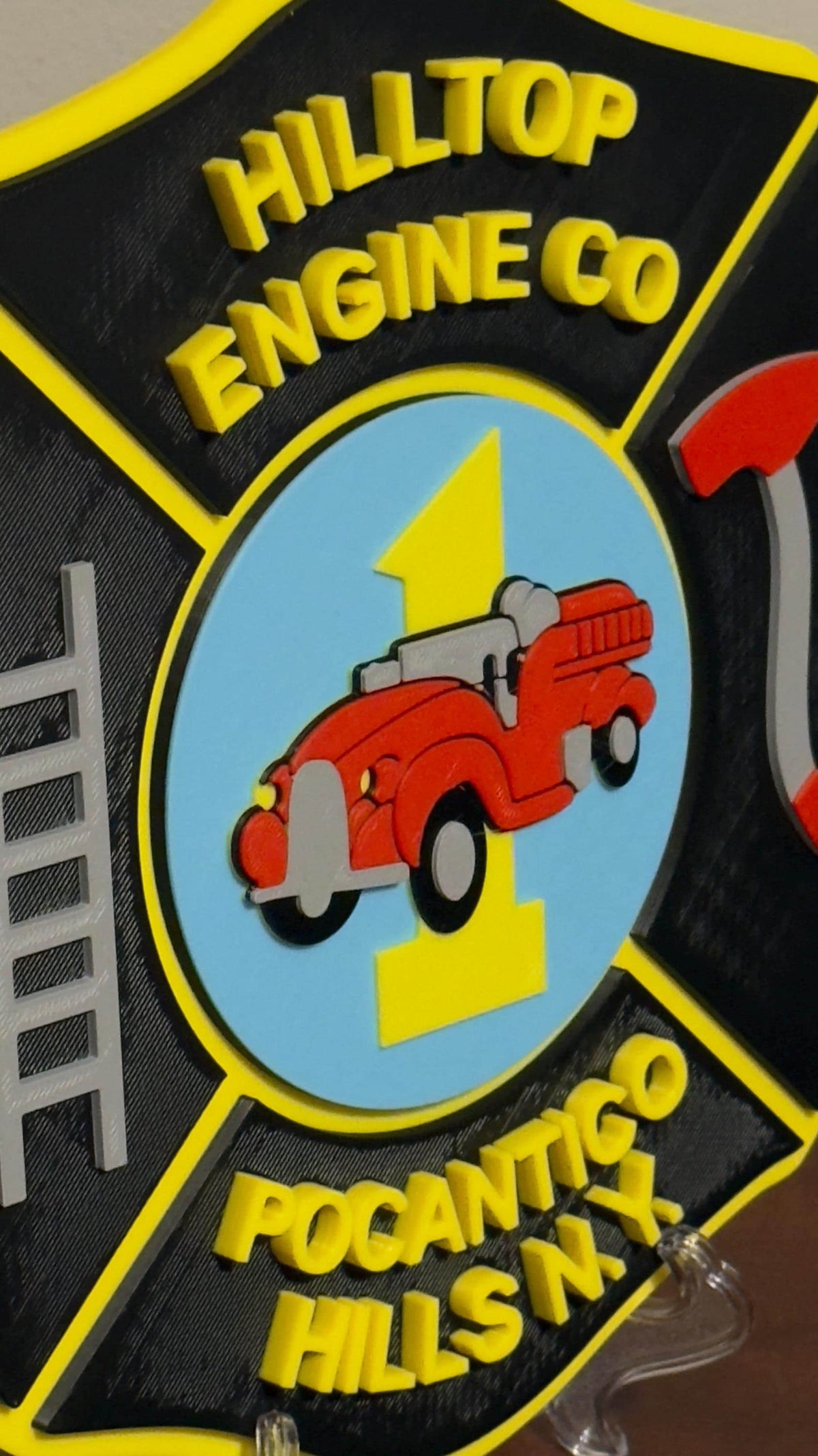 Pocantico Hills Fire Department 3D Embossed Plaque: First Responder Display Plaque New York