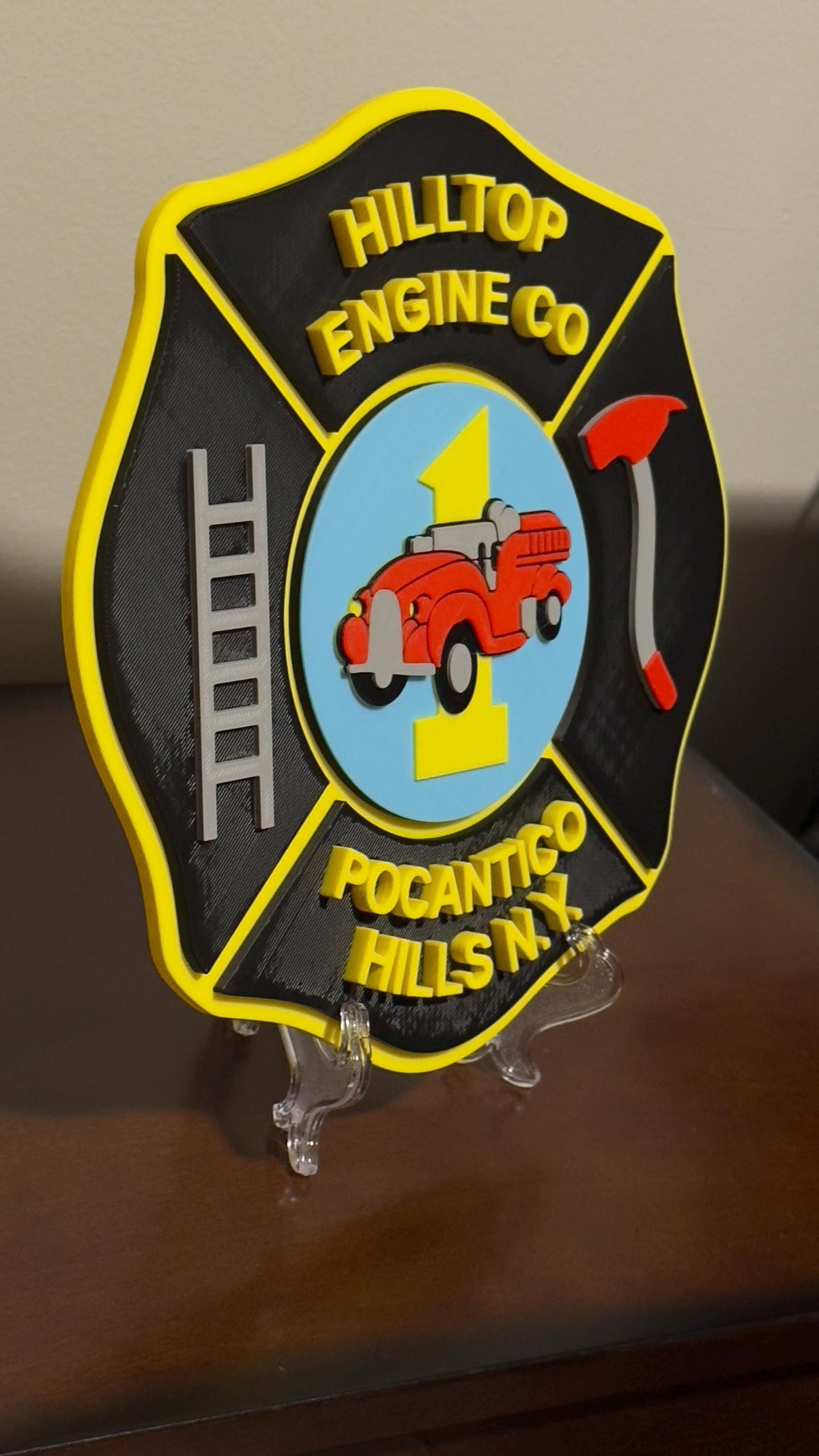 Pocantico Hills Fire Department 3D Embossed Plaque: First Responder Display Plaque New York