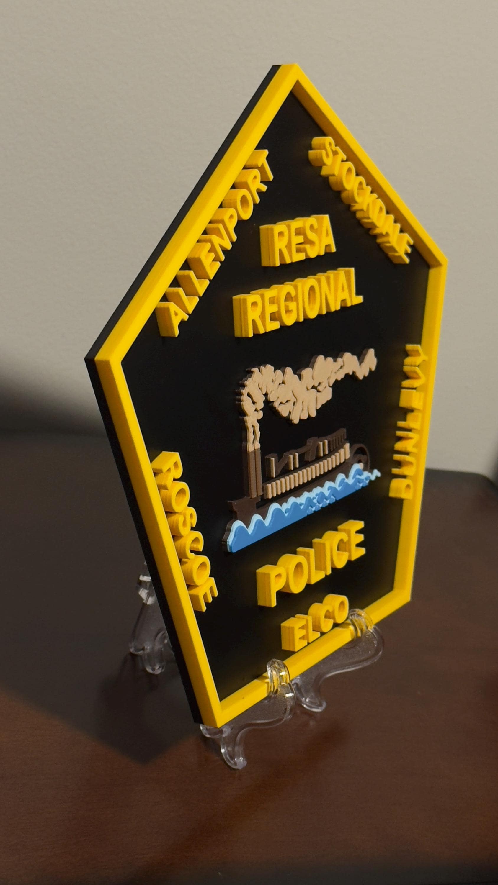 Resa Regional Police Plaque: First Responder Wall Art Pennsylvania