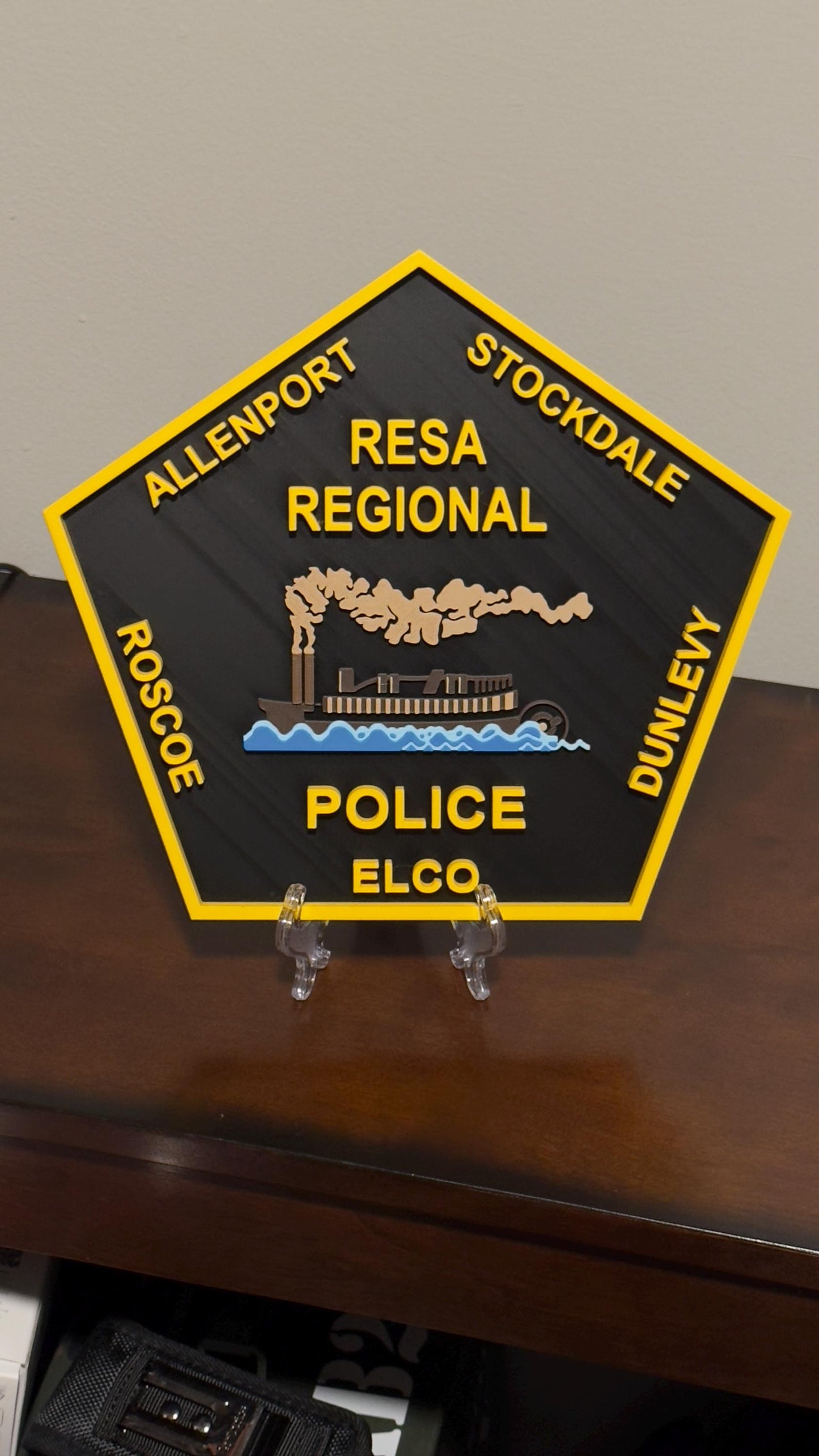 Resa Regional Police Plaque: First Responder Wall Art Pennsylvania