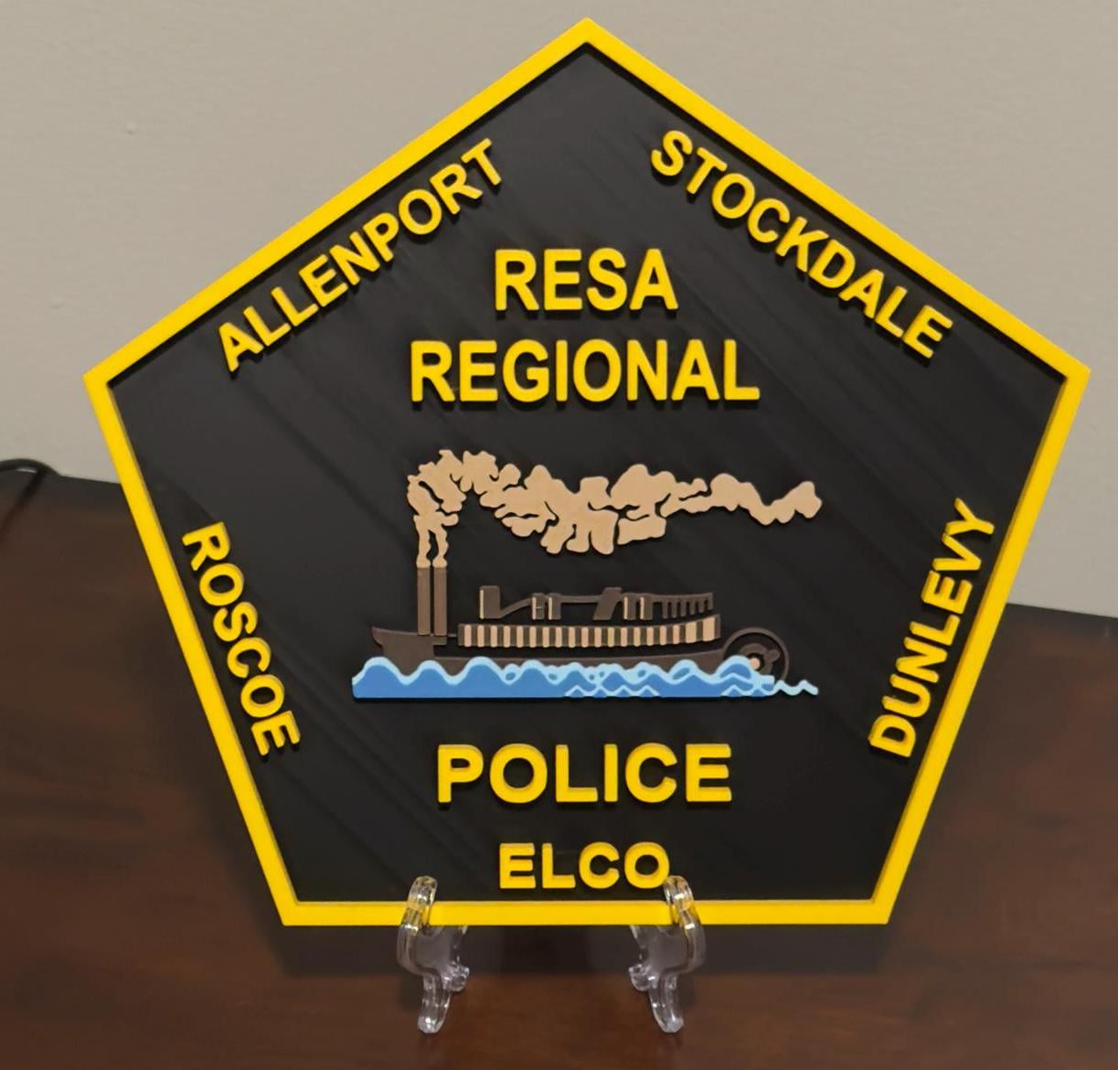 Resa Regional Police Plaque: First Responder Wall Art Pennsylvania