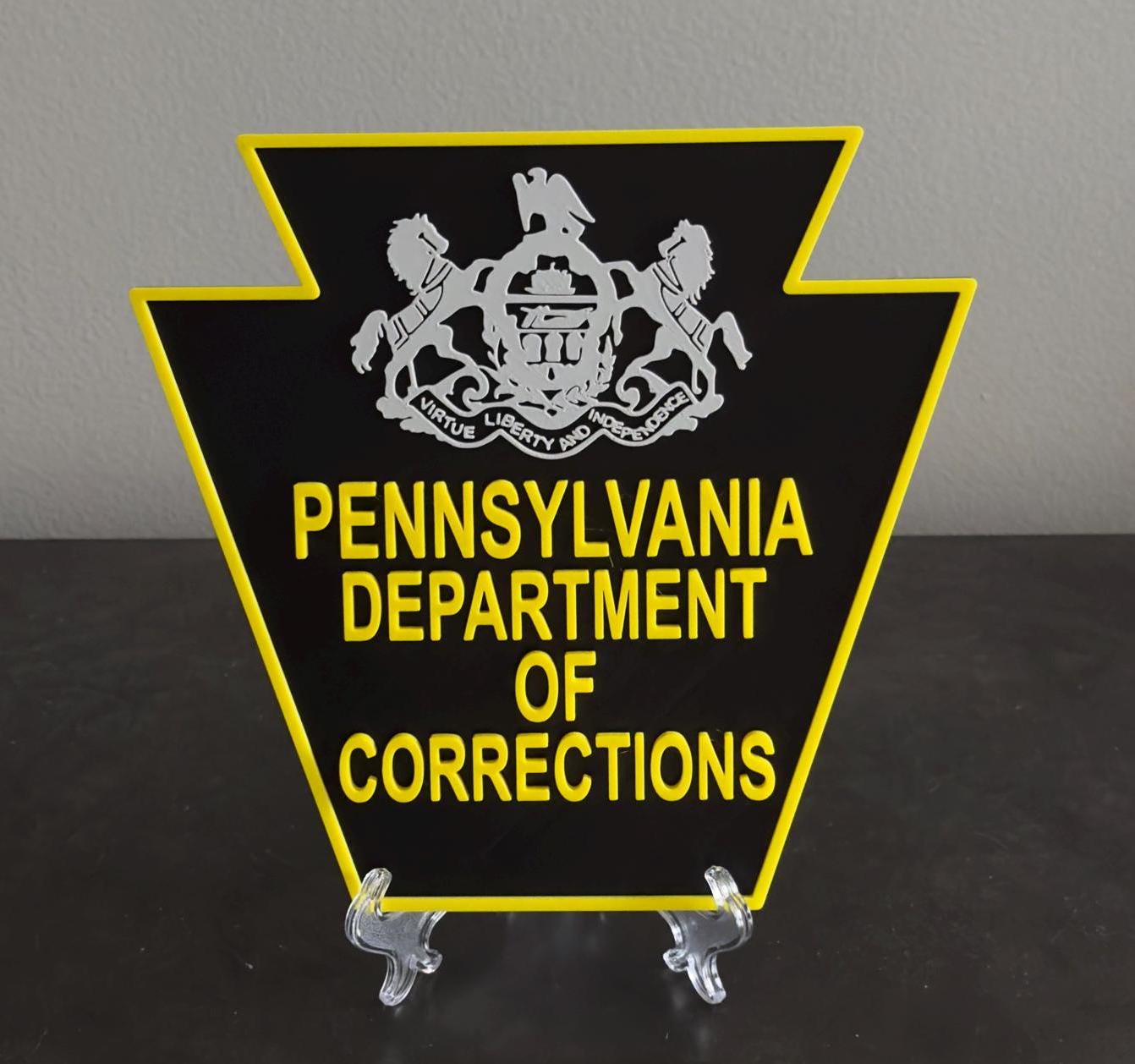 Customizable Pennsylvania Department Of Corrections Display Plaque PA Corrections