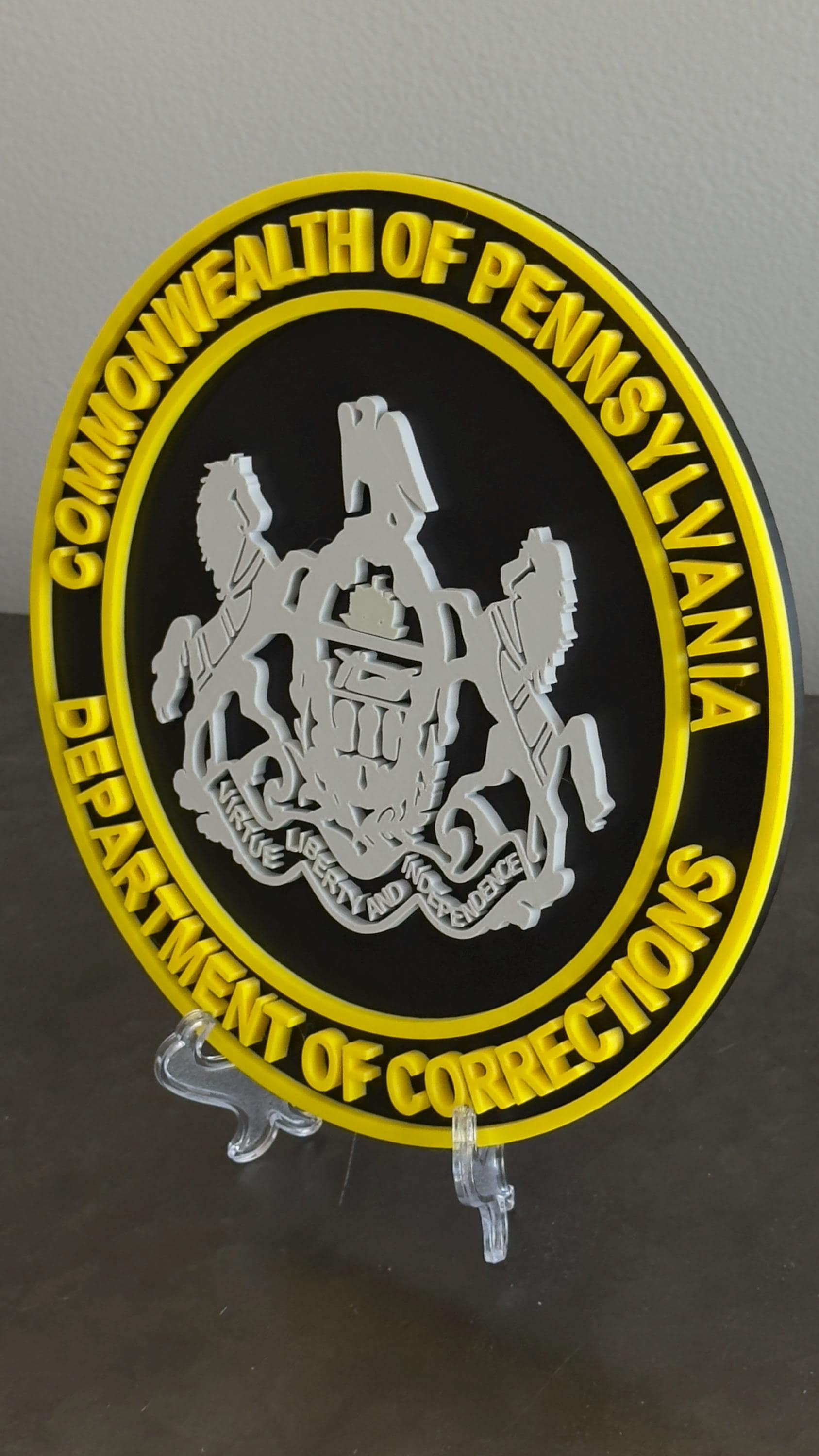 Customizable Pennsylvania Department Of Corrections Display Plaque PA Corrections