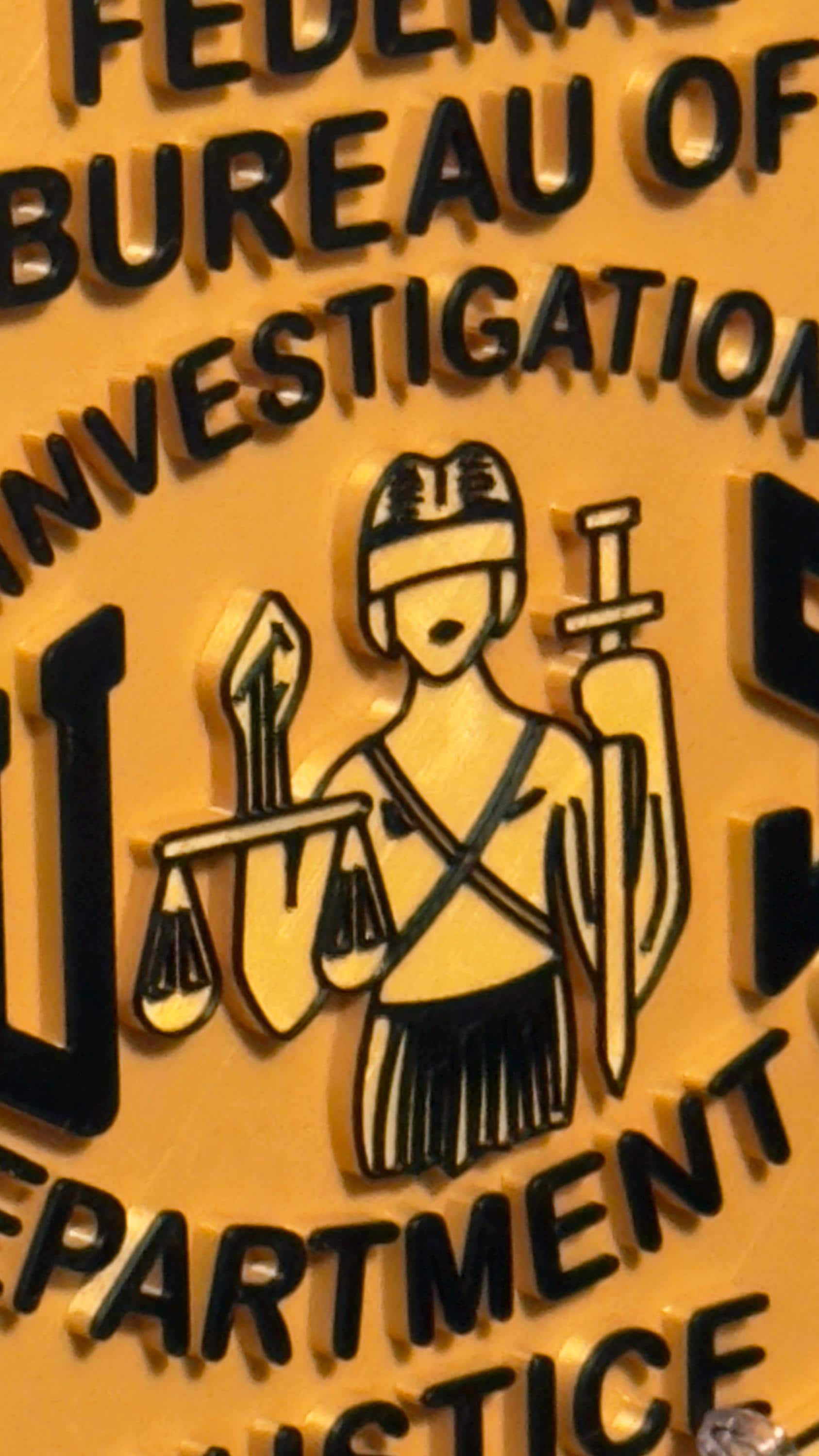 FBI Badge Display: 3D Embossed Police Plaque - Indoor Wall Decor Government