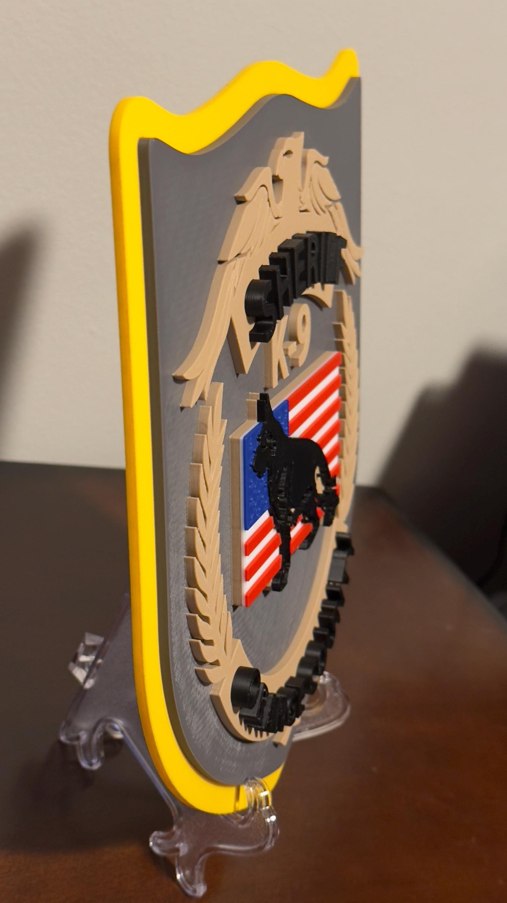 Orange County Sheriff K9 Plaque: 3D Embossed First Responder Wall Art Florida