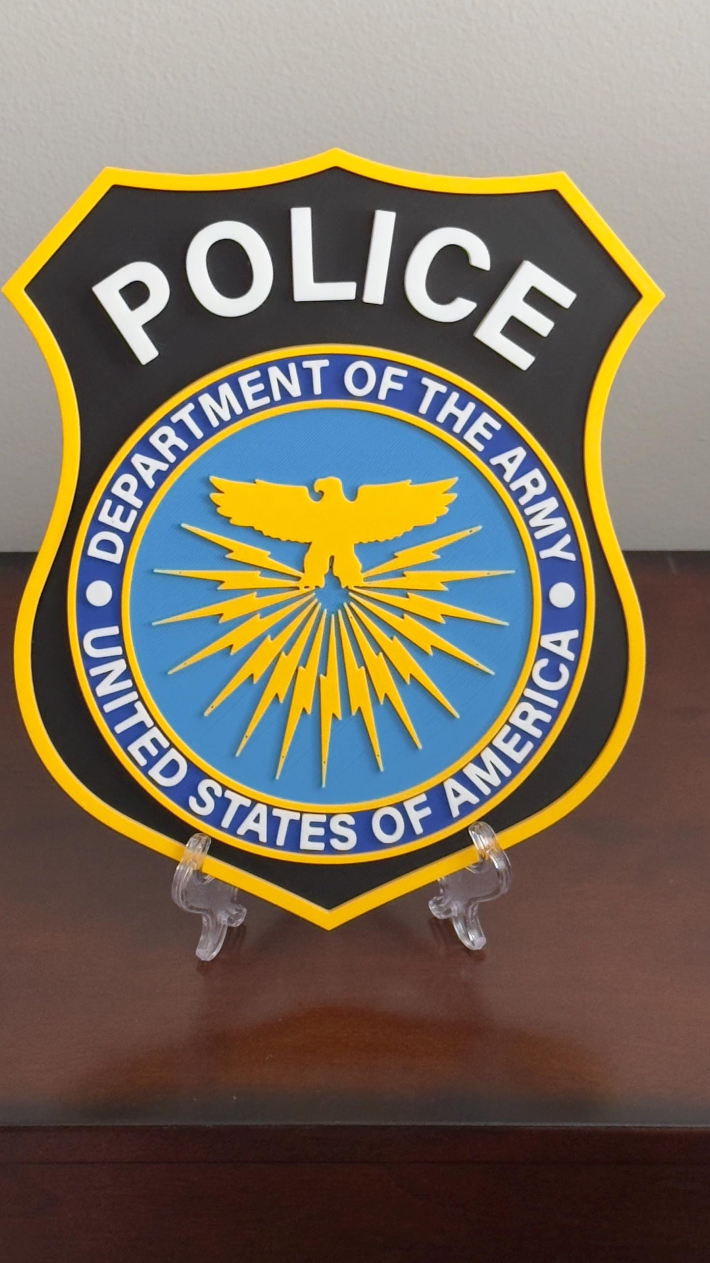 US Army Police 3D Plaque: Military Wall Art Police Gift Government