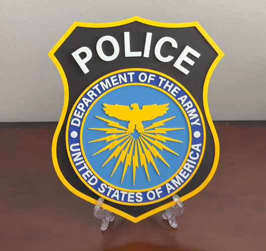 US Army Police 3D Plaque: Military Wall Art Police Gift Government