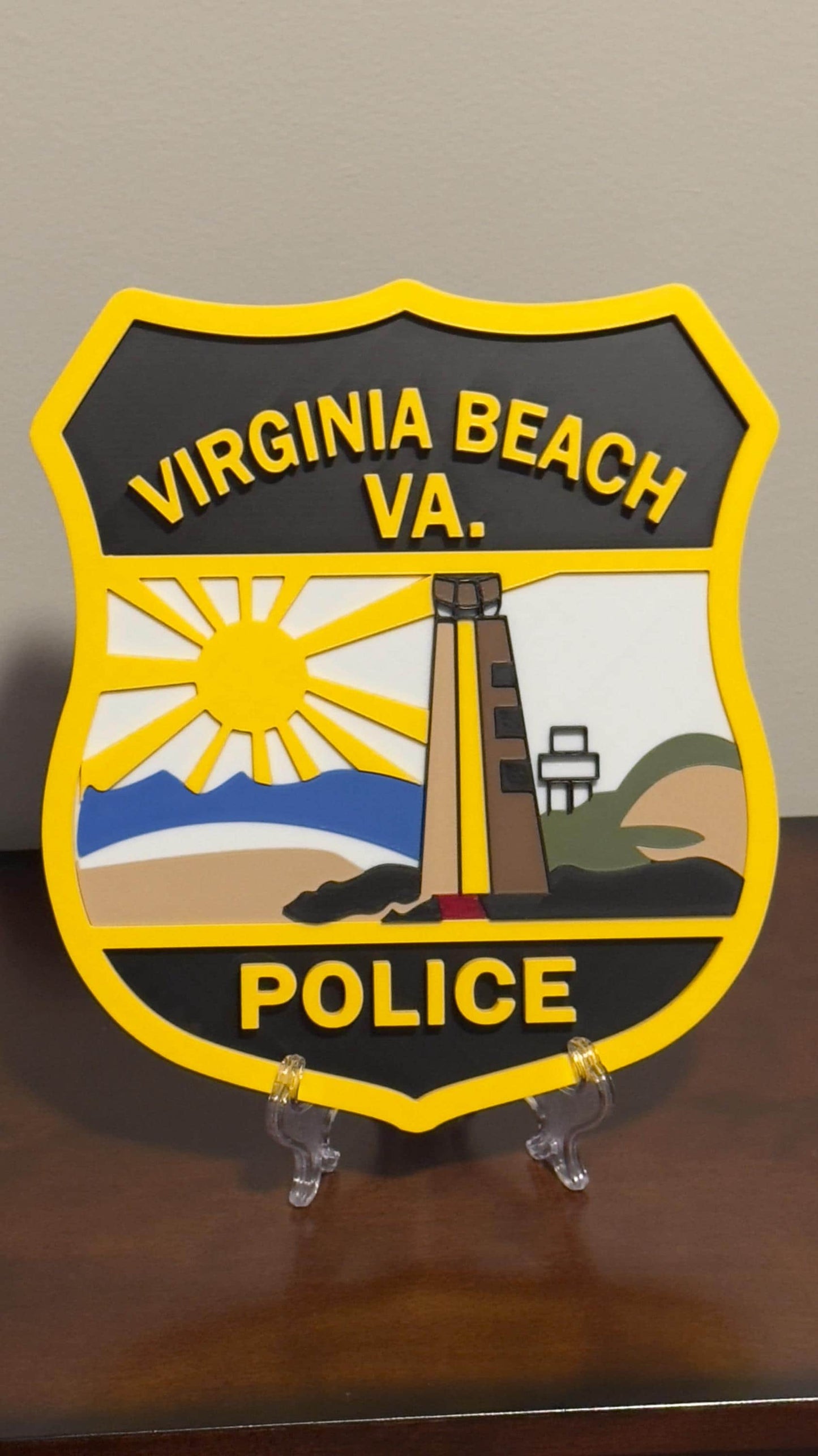 Virginia Beach Police Department 3D Embossed Display Plaque