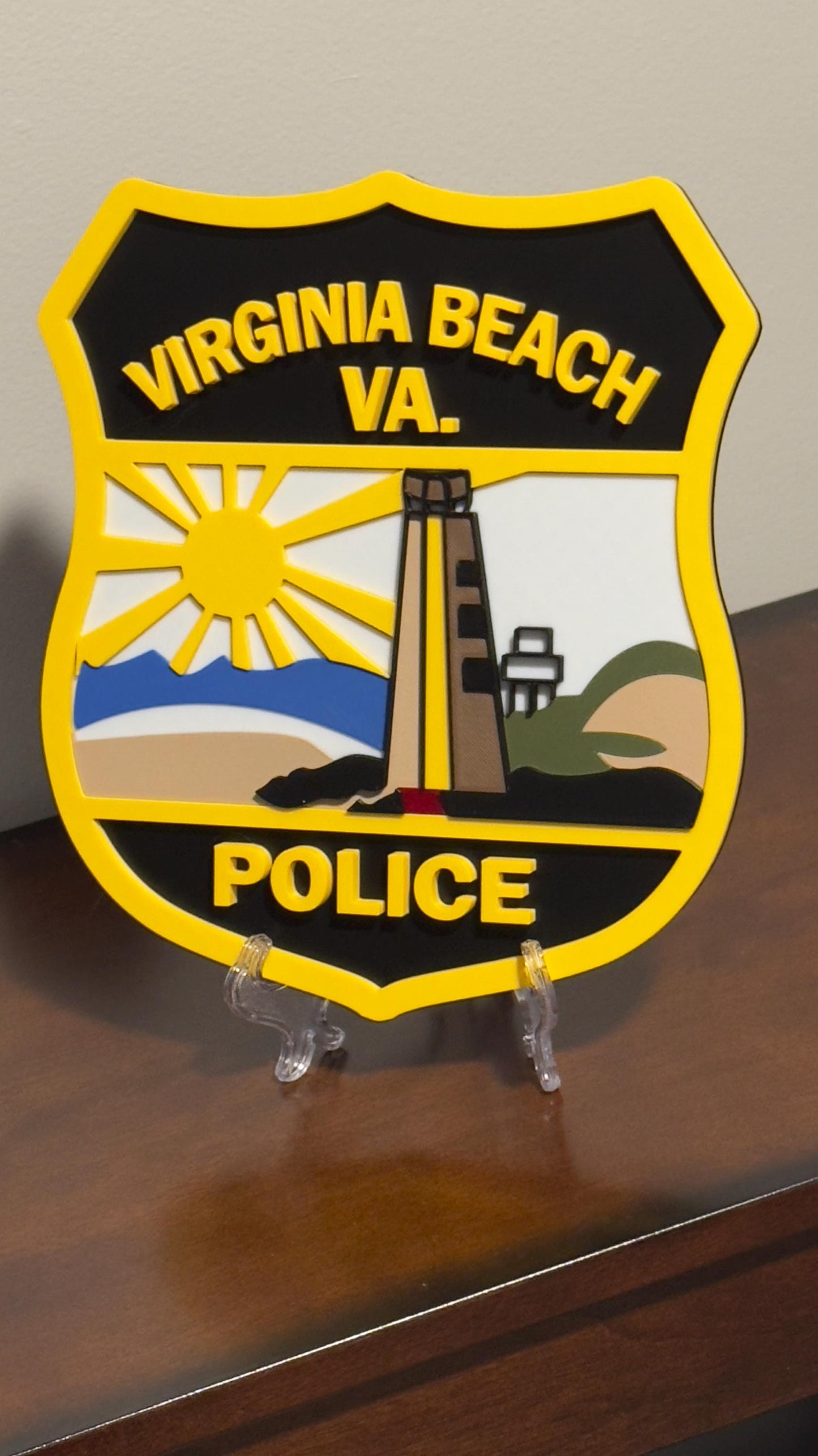 Virginia Beach Police Department 3D Embossed Display Plaque