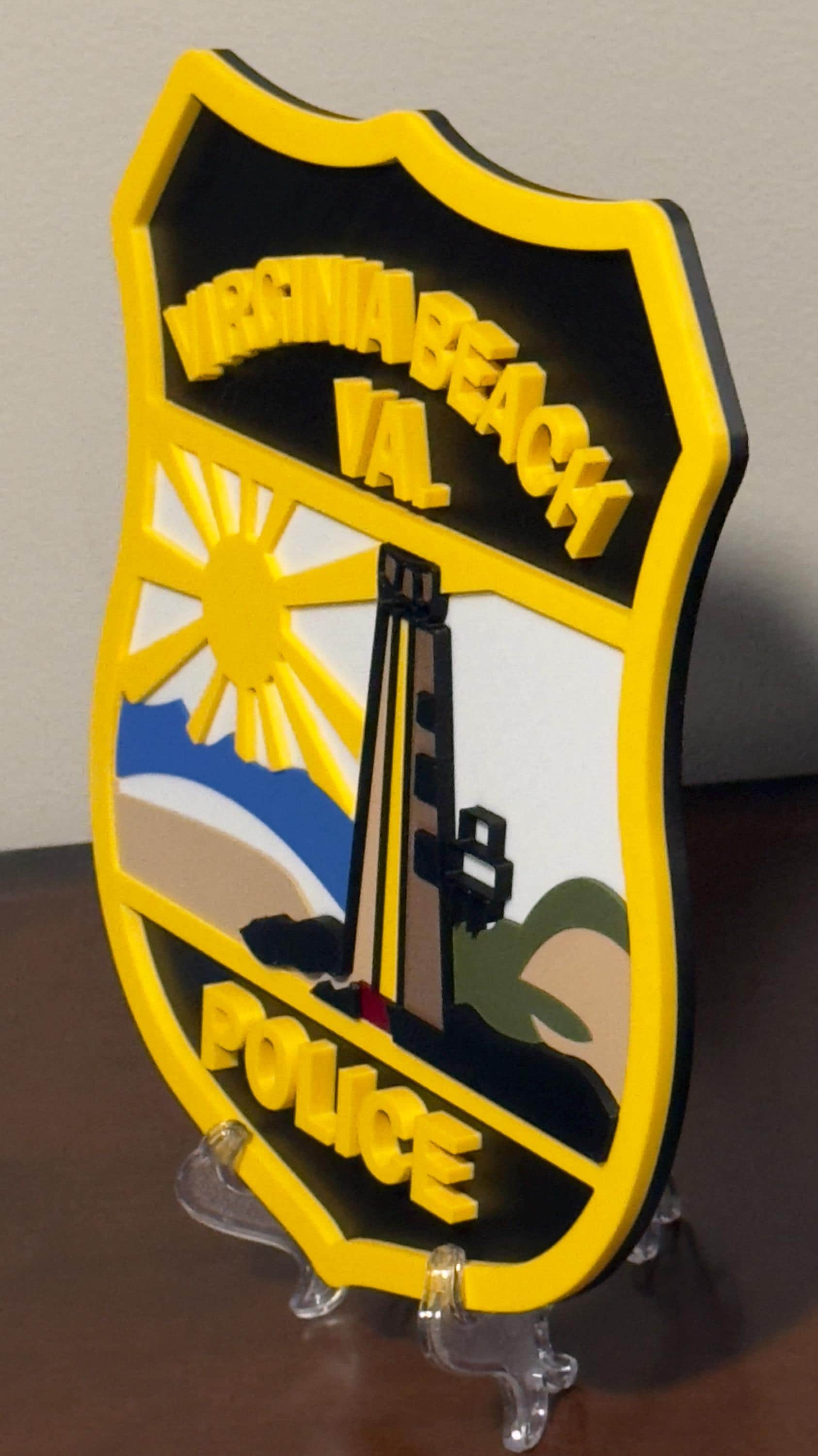 Virginia Beach Police Department 3D Embossed Display Plaque