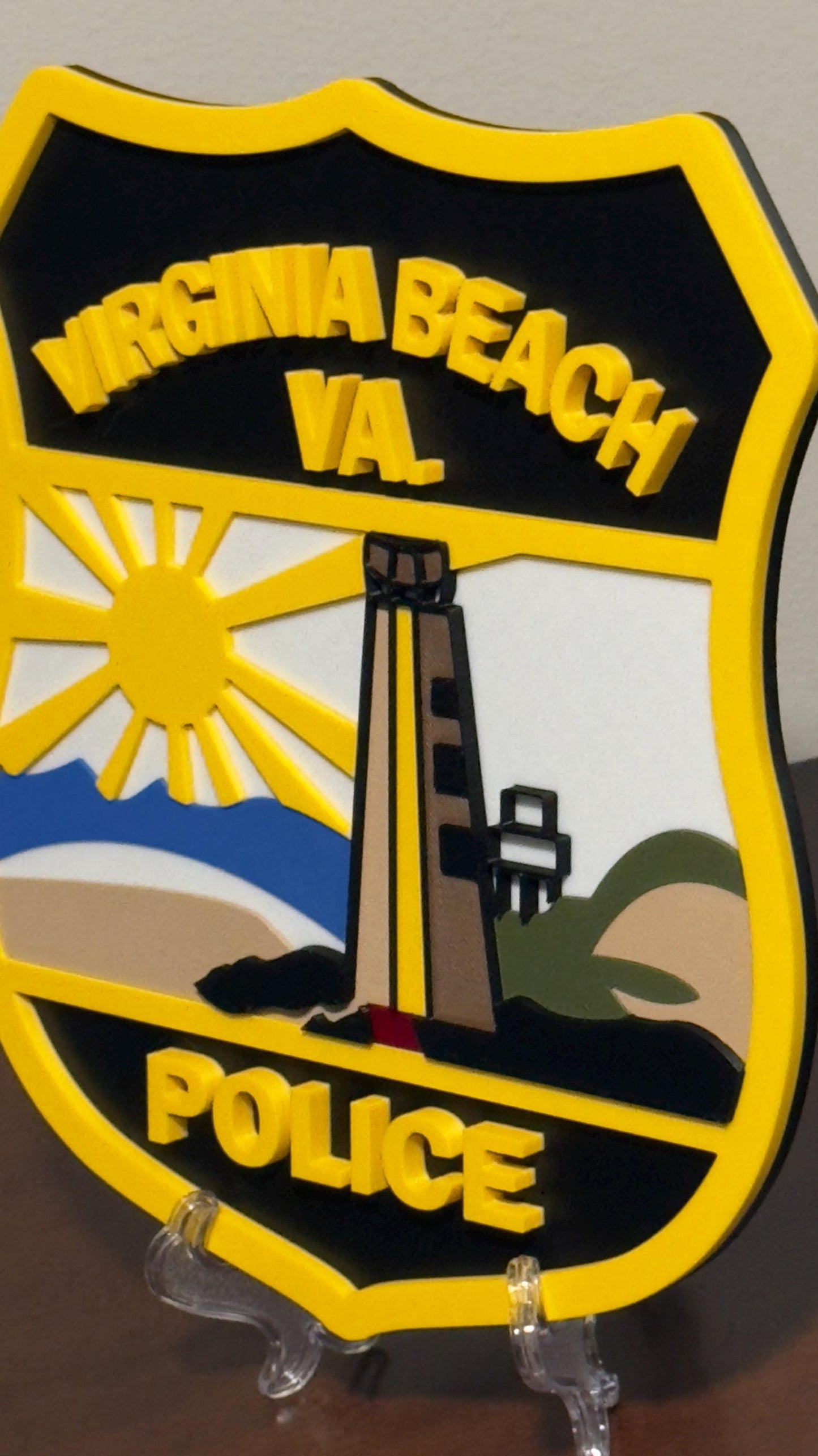 Virginia Beach Police Department 3D Embossed Display Plaque