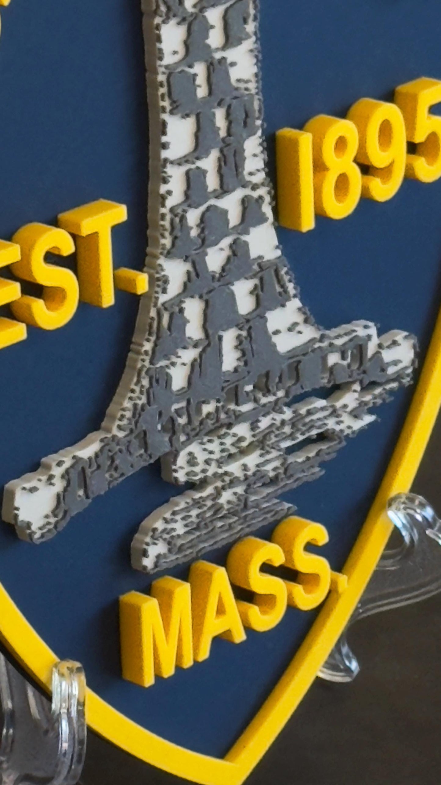 Police Department Plaque: Adams MA 3D Embossed - Wall Display Massachusetts