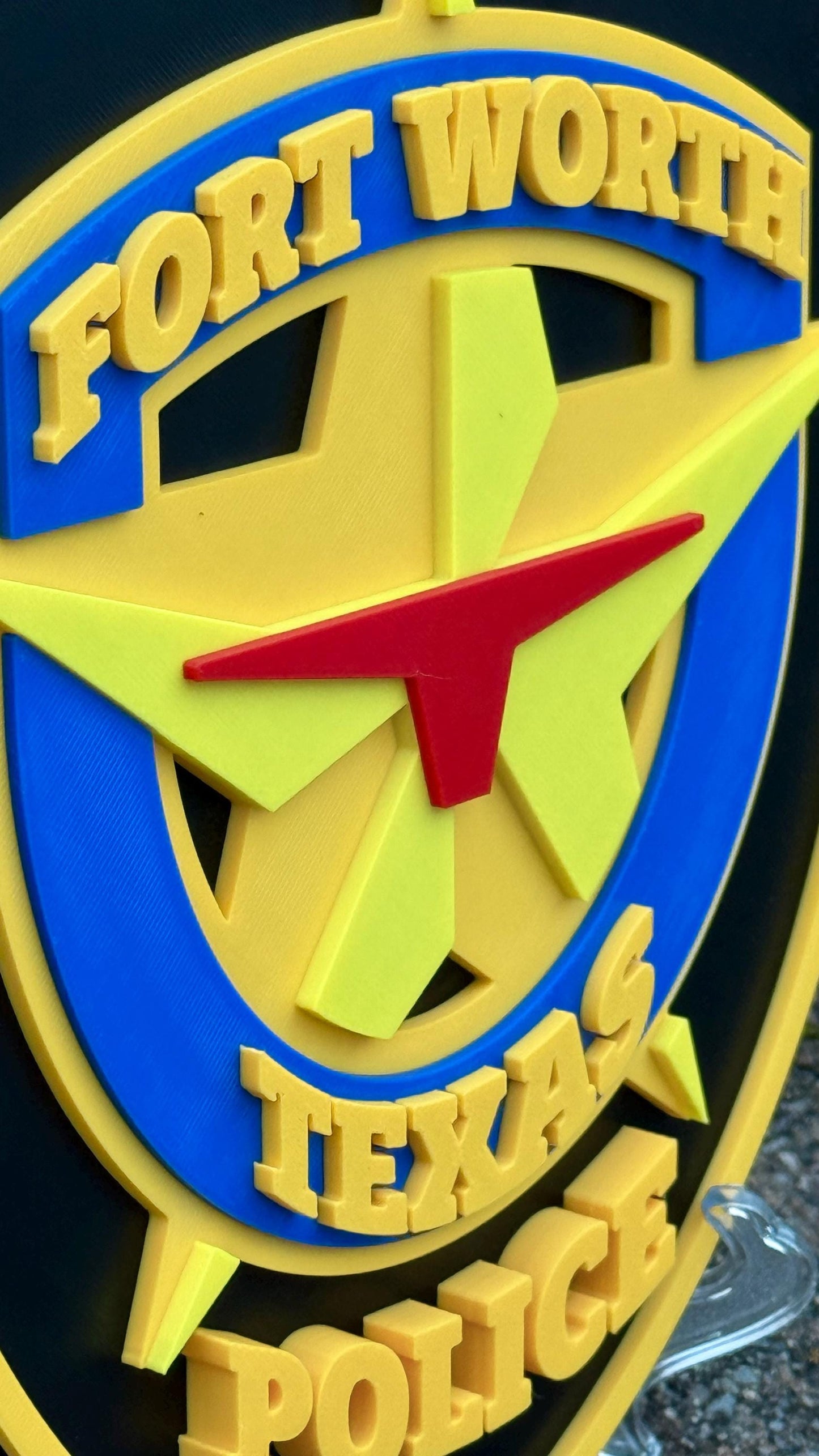 Fort Worth Police Plaque, 3D Embossed Design Texas
