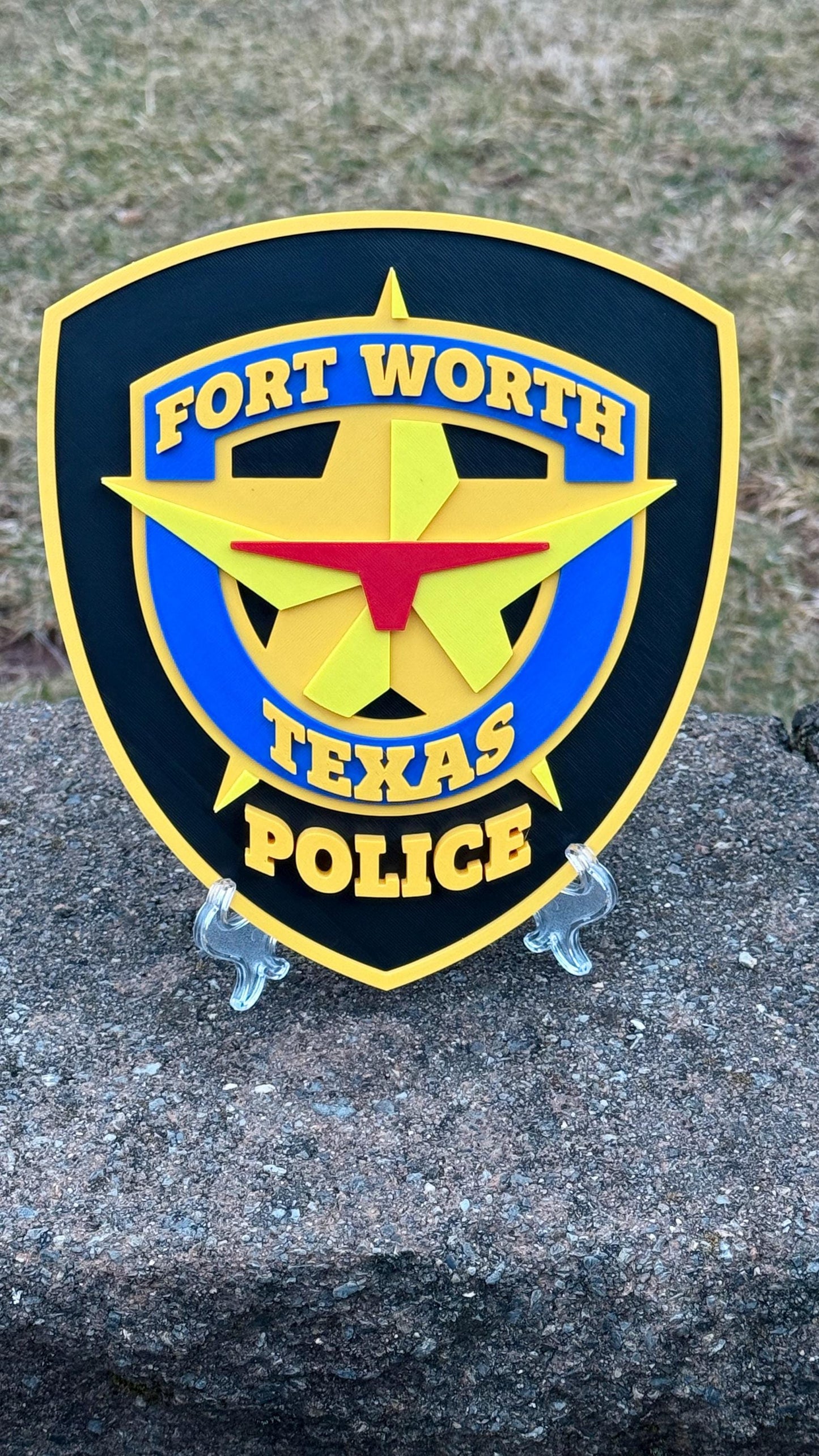 Fort Worth Police Plaque, 3D Embossed Design Texas