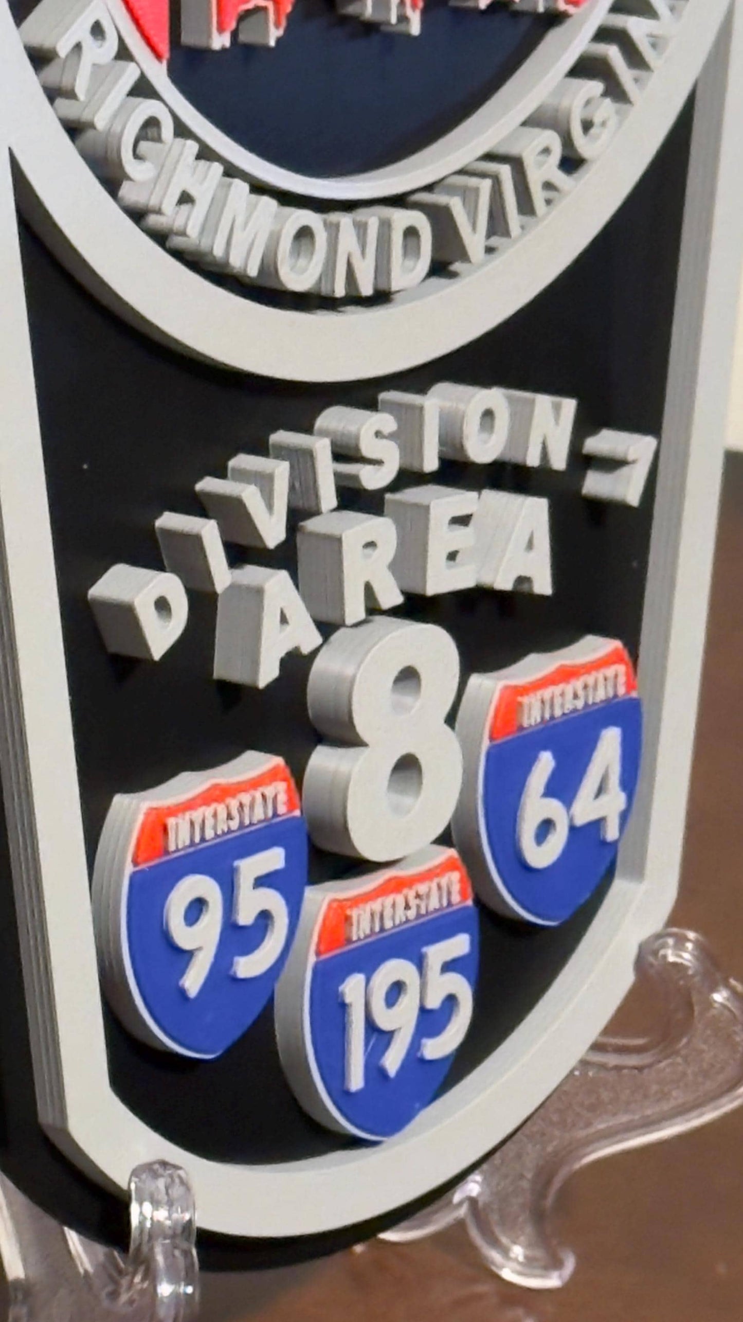 Virginia State Police Plaque: 3D Embossed First Responder Wall Art