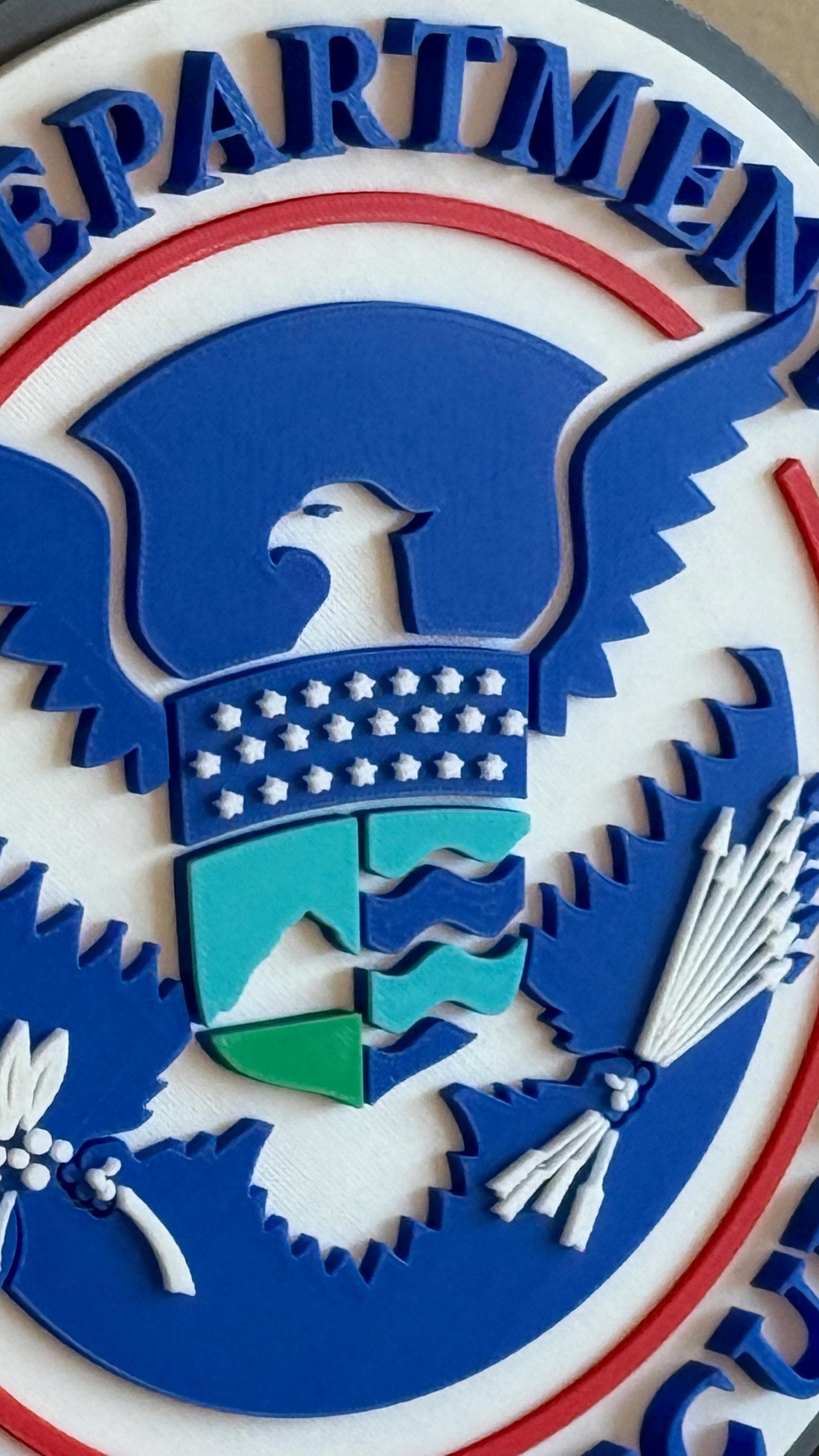DHS 3D Embossed Plaque: First Responder Wall Art Homeland Security Government