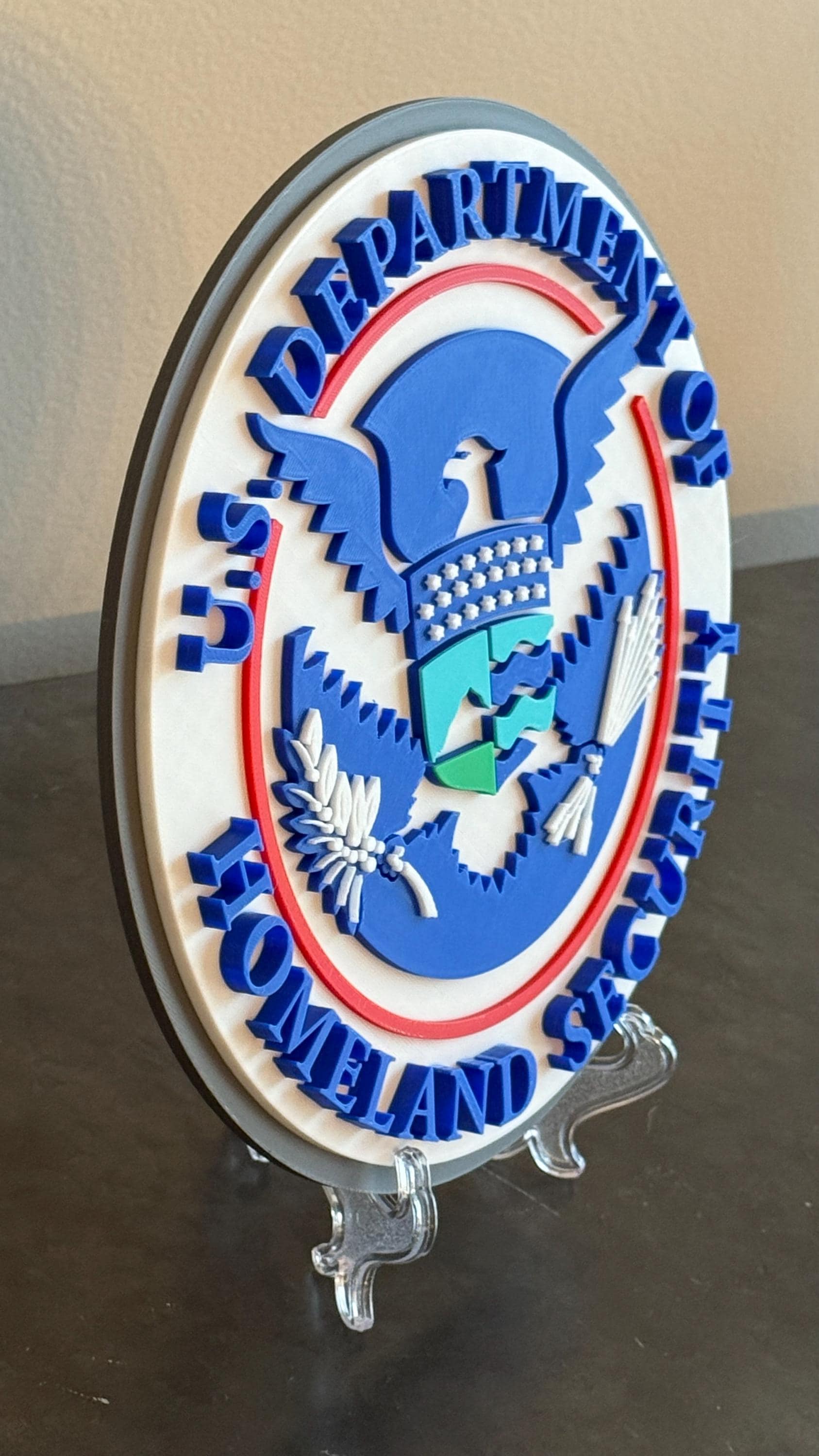 DHS 3D Embossed Plaque: First Responder Wall Art Homeland Security Government