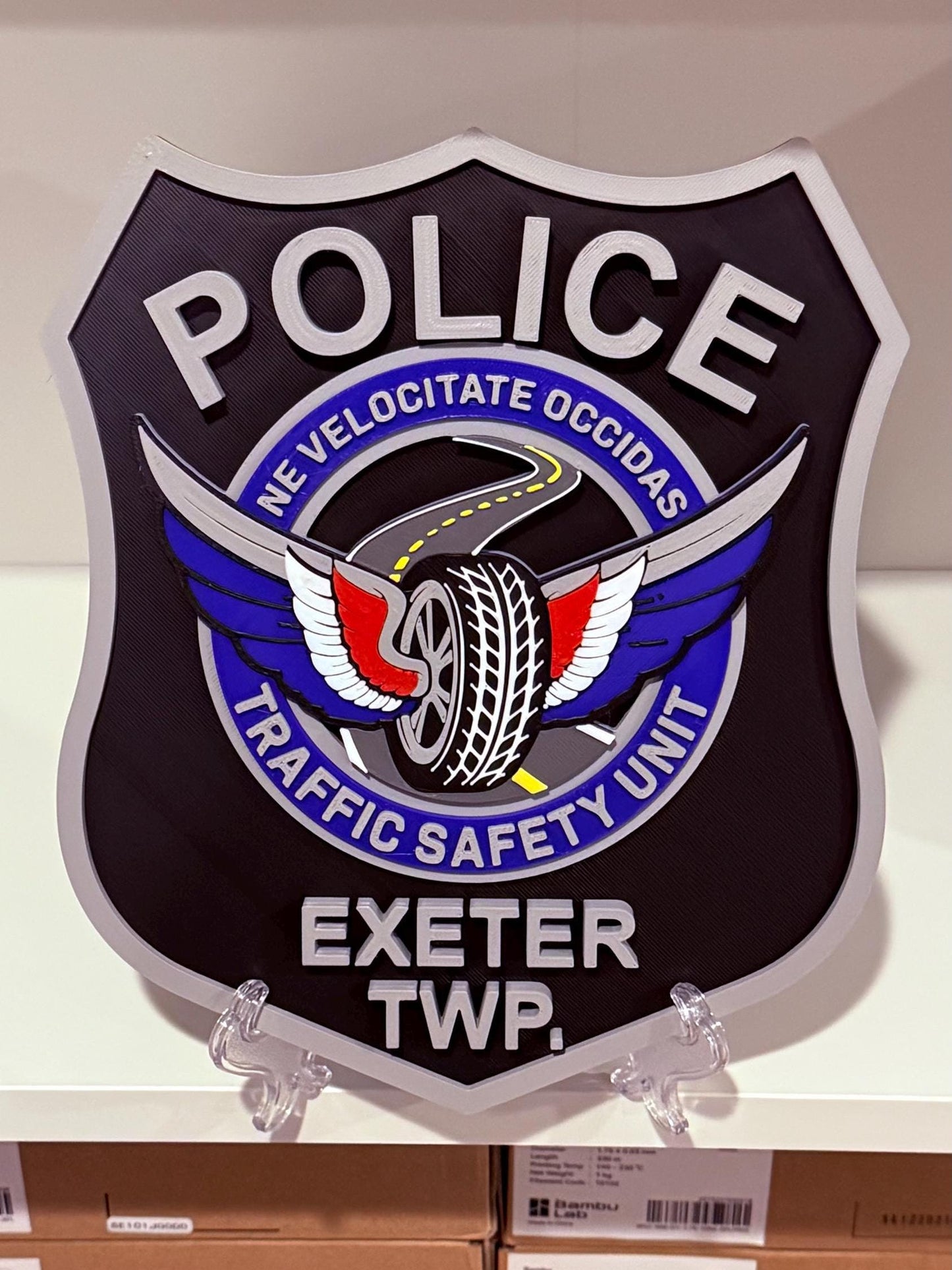 Exeter TWP Police Plaque: 3D Embossed First Responder Wall Art Pennsylvania