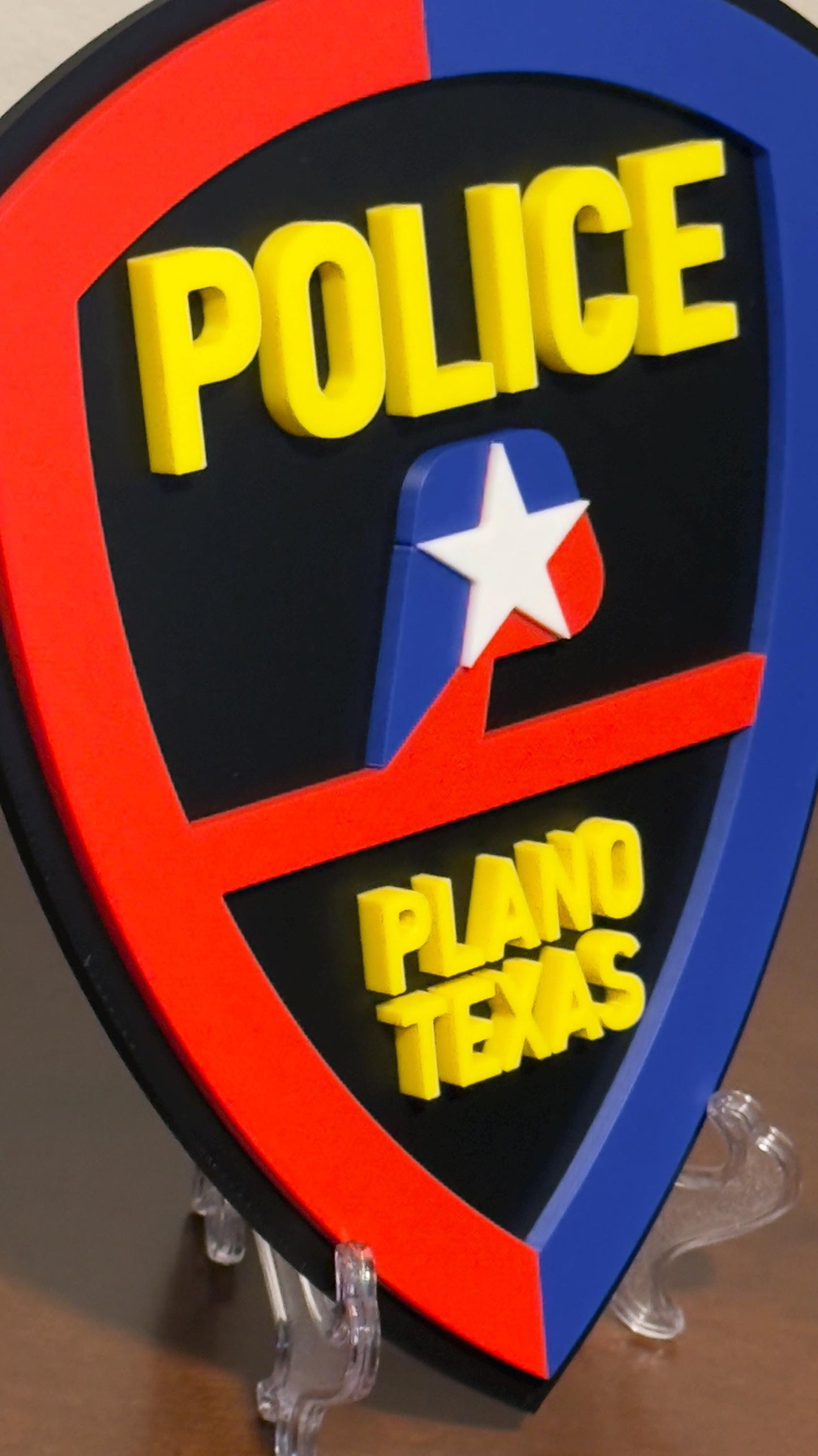Plano Police Department Logo: 3D Embossed Display Plaque Texas