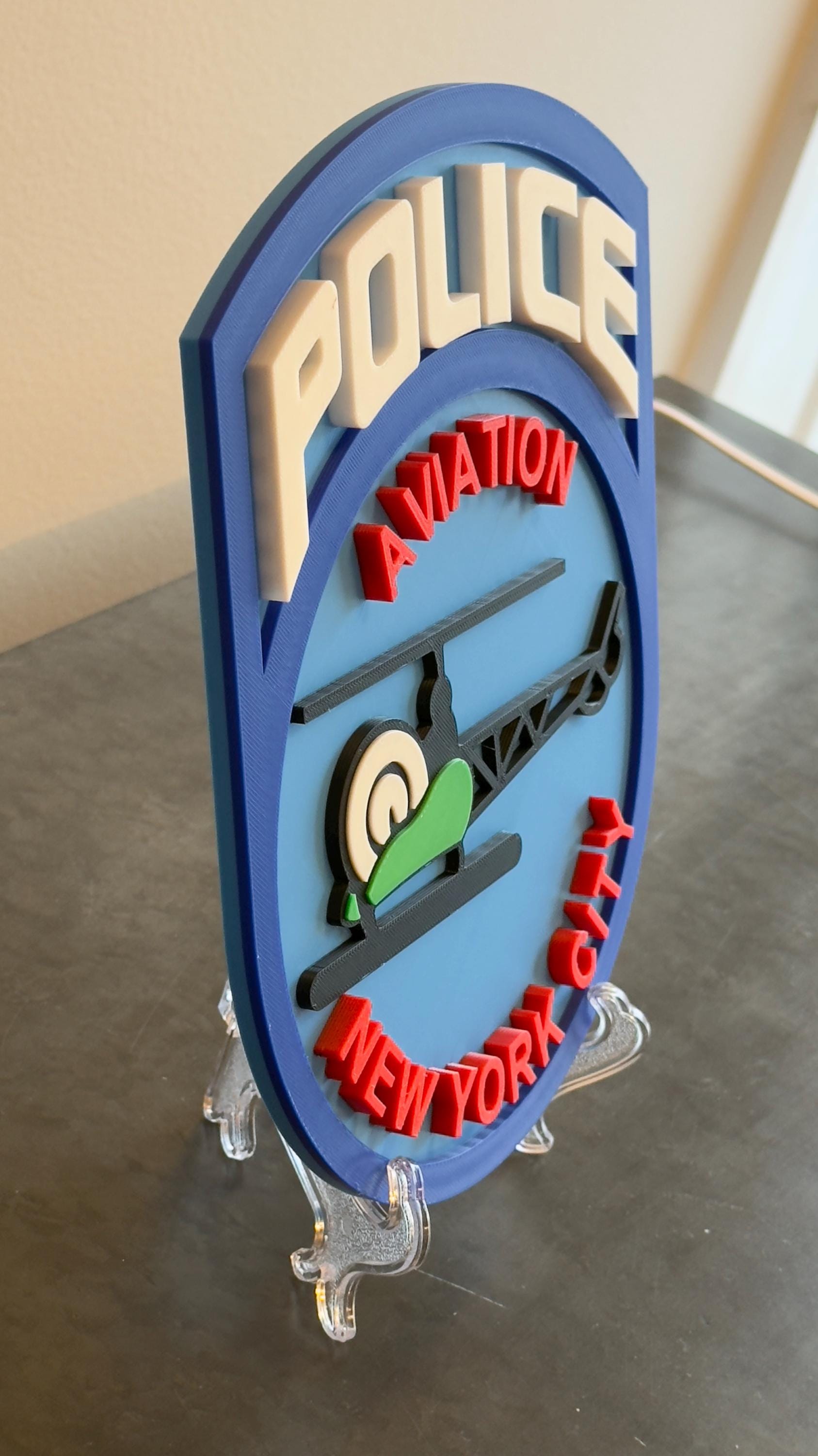 NYPD Aviation : 3D Embossed Design - Indoor Wall Display