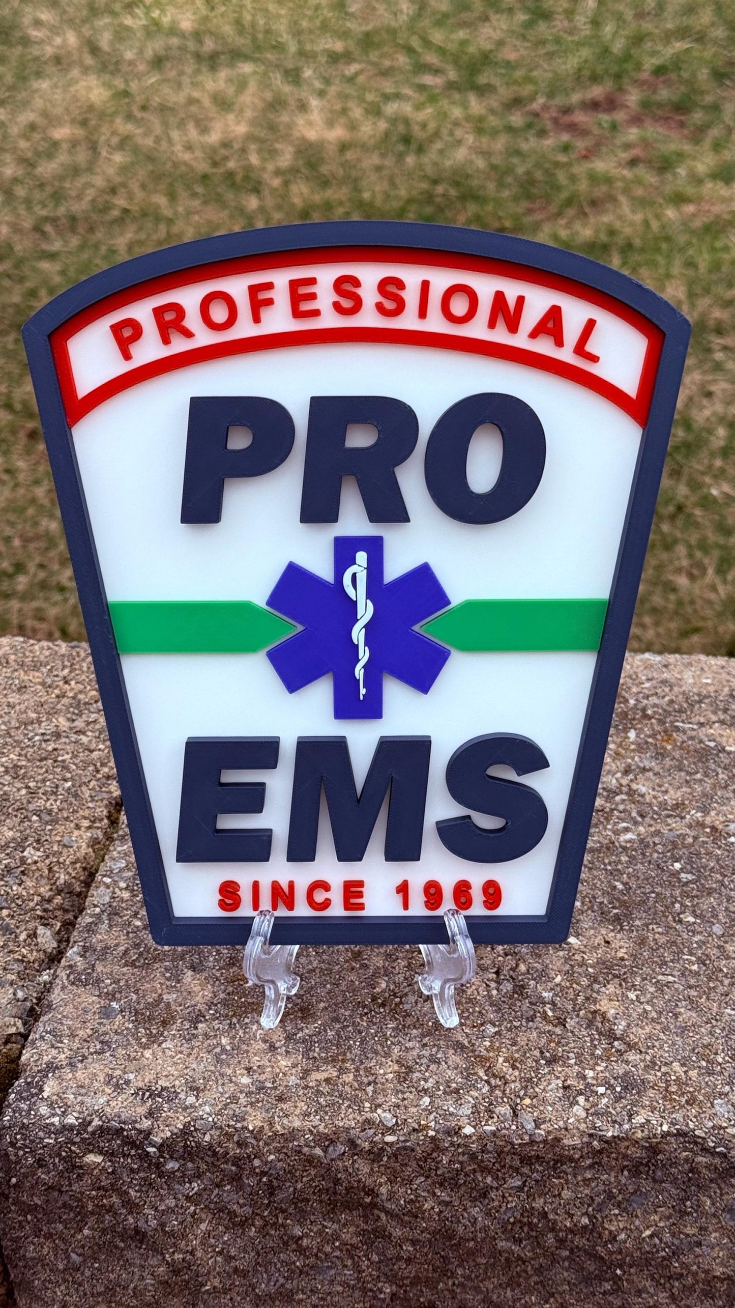 Pro EMS 3D Plaque: First Responder Wall Art Display Massachusetts MA