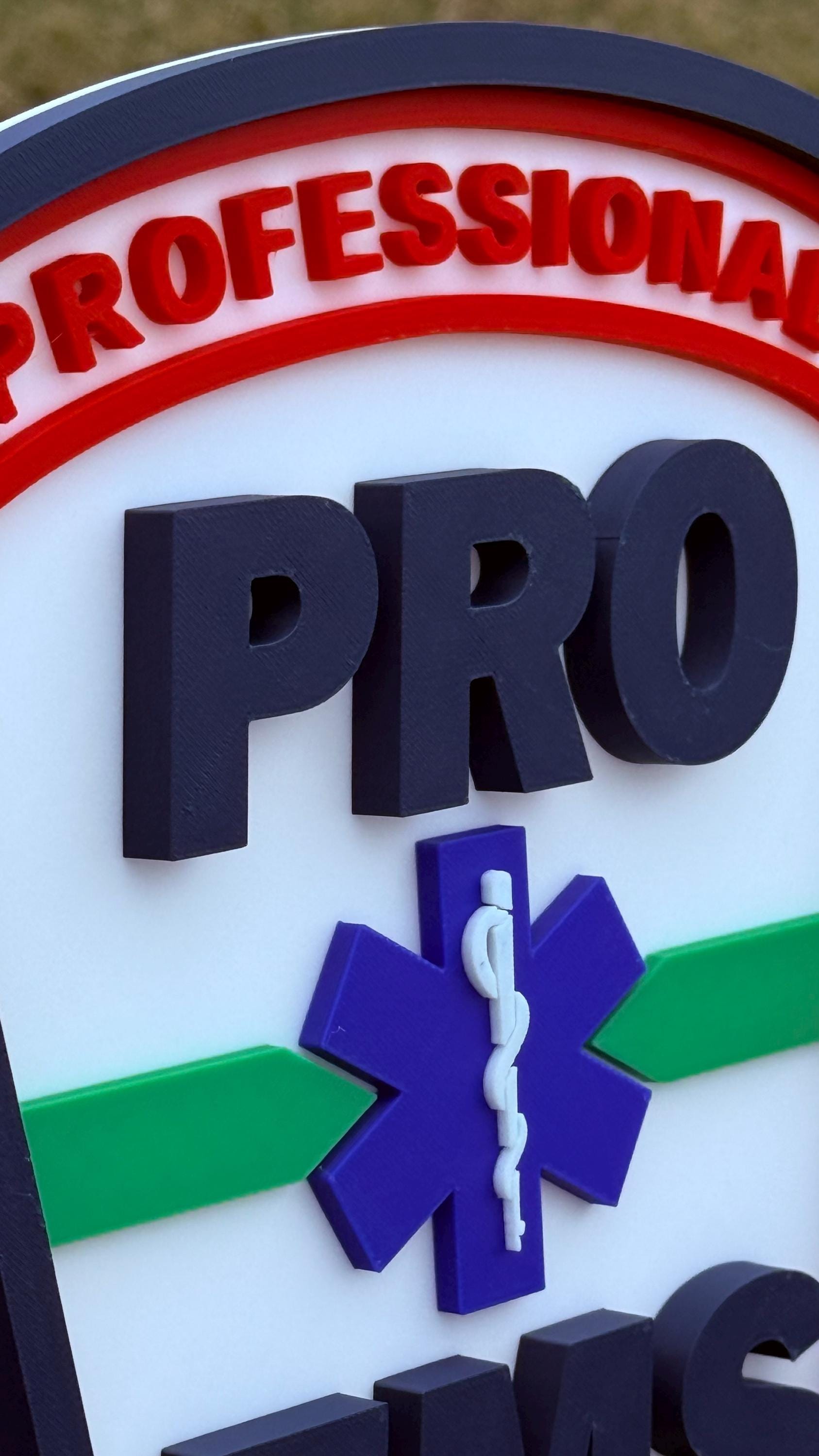 Pro EMS 3D Plaque: First Responder Wall Art Display Massachusetts MA