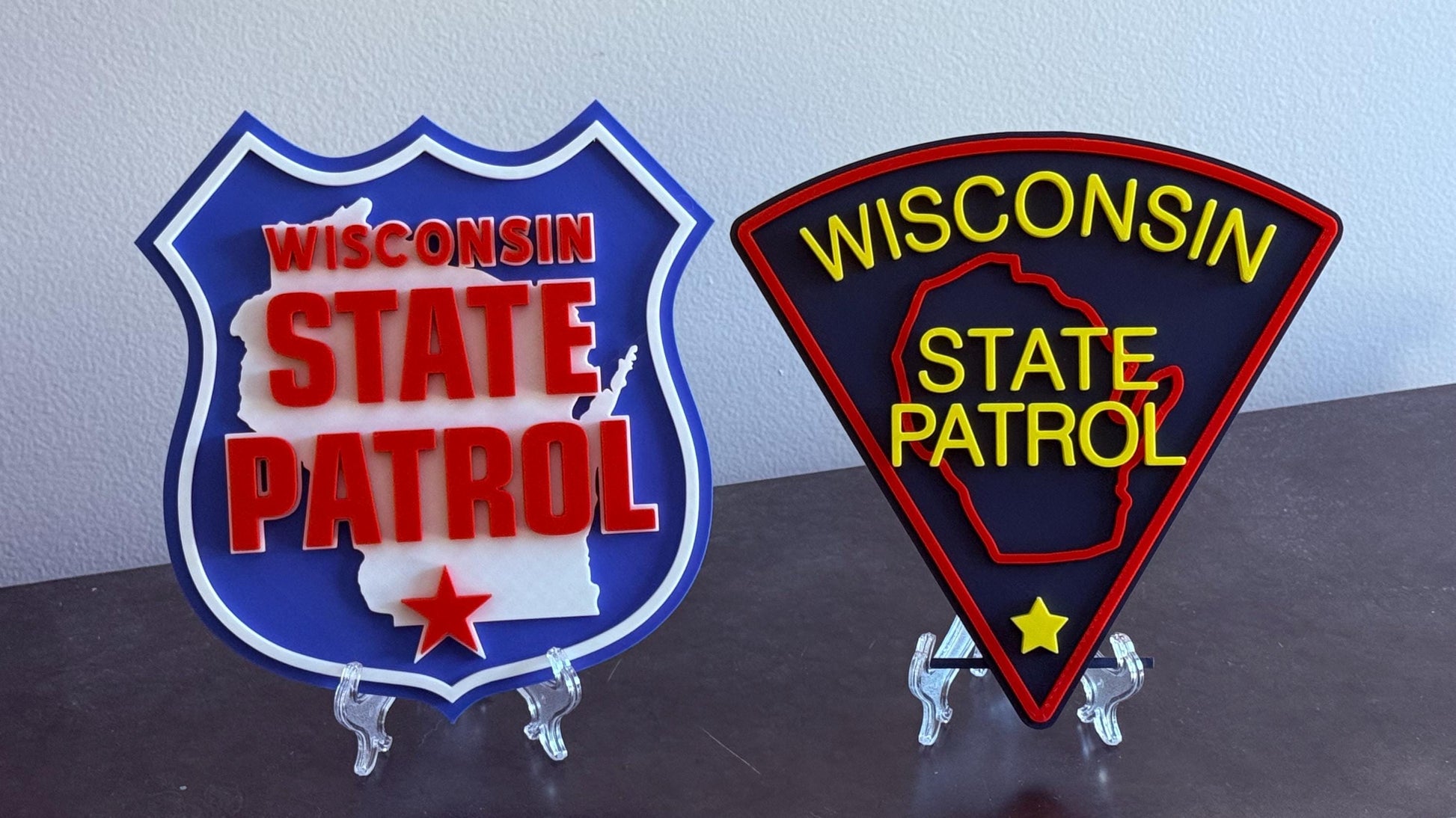 Wisconsin State Patrol Plaque: 3D Embossed First Responder Wall Art