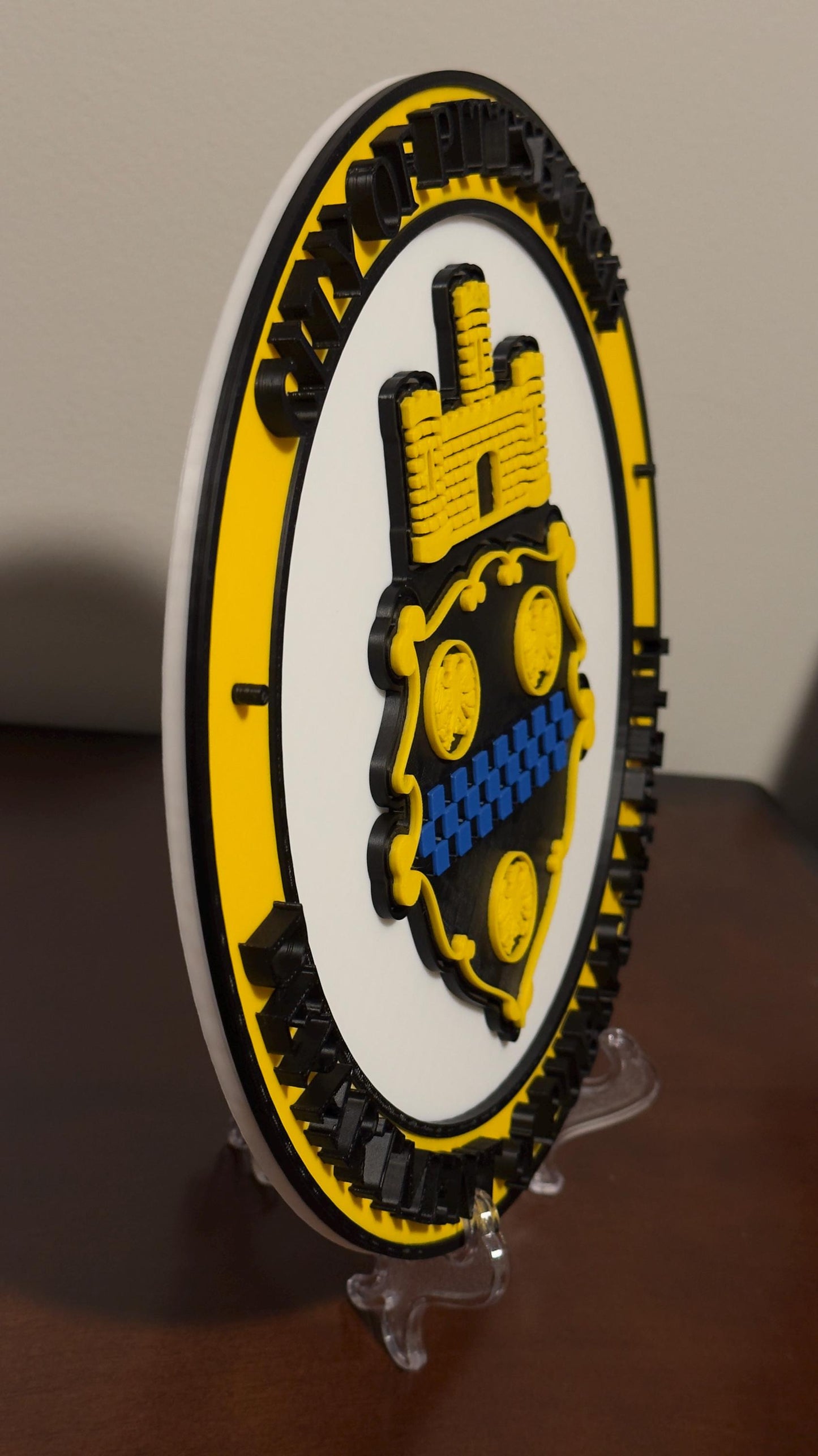 Pittsburgh Bureau of Public Safety 3D Plaque First Responder Wall Art Display Plaque Pennsylvania