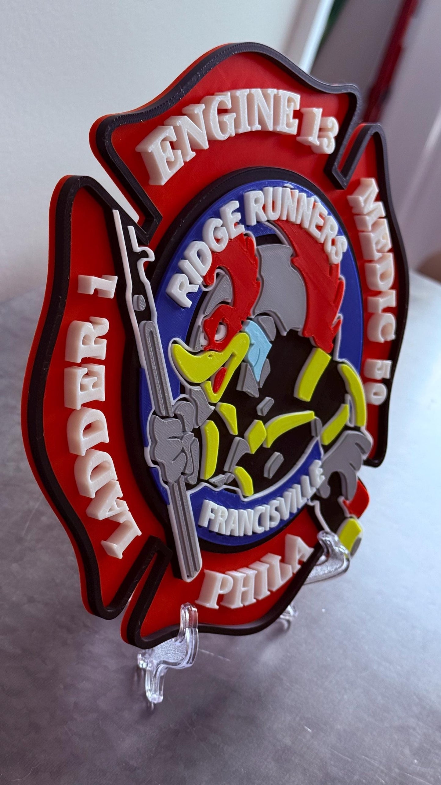 Ridge Runners Fire Department Plaque: 3D Embossed First Responder Wall Art Pennsylvania