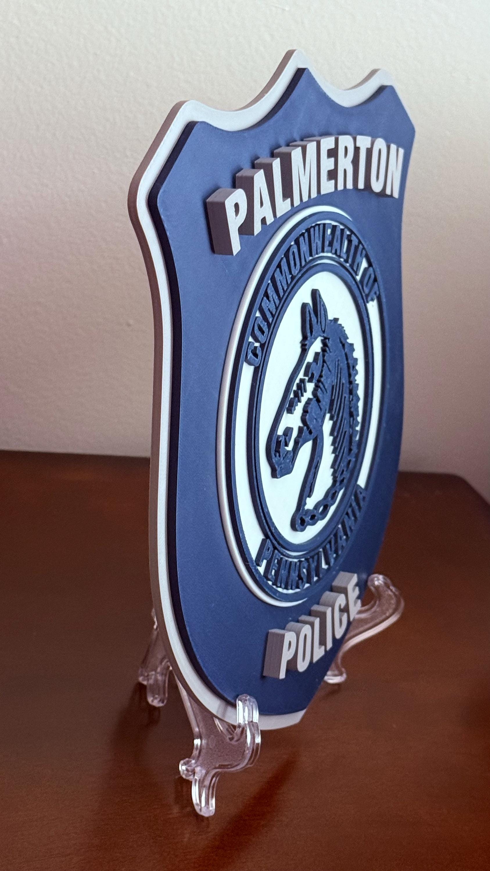 Palmerton Police Department 3D Embossed Plaque - Pennsylvania First Responder Wall Art