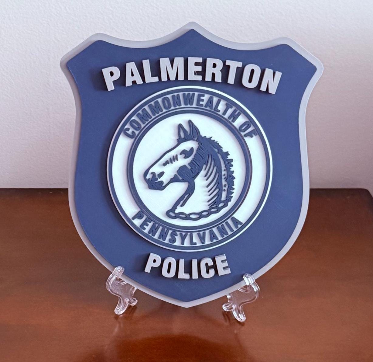 Palmerton Police Department 3D Embossed Plaque - Pennsylvania First Responder Wall Art