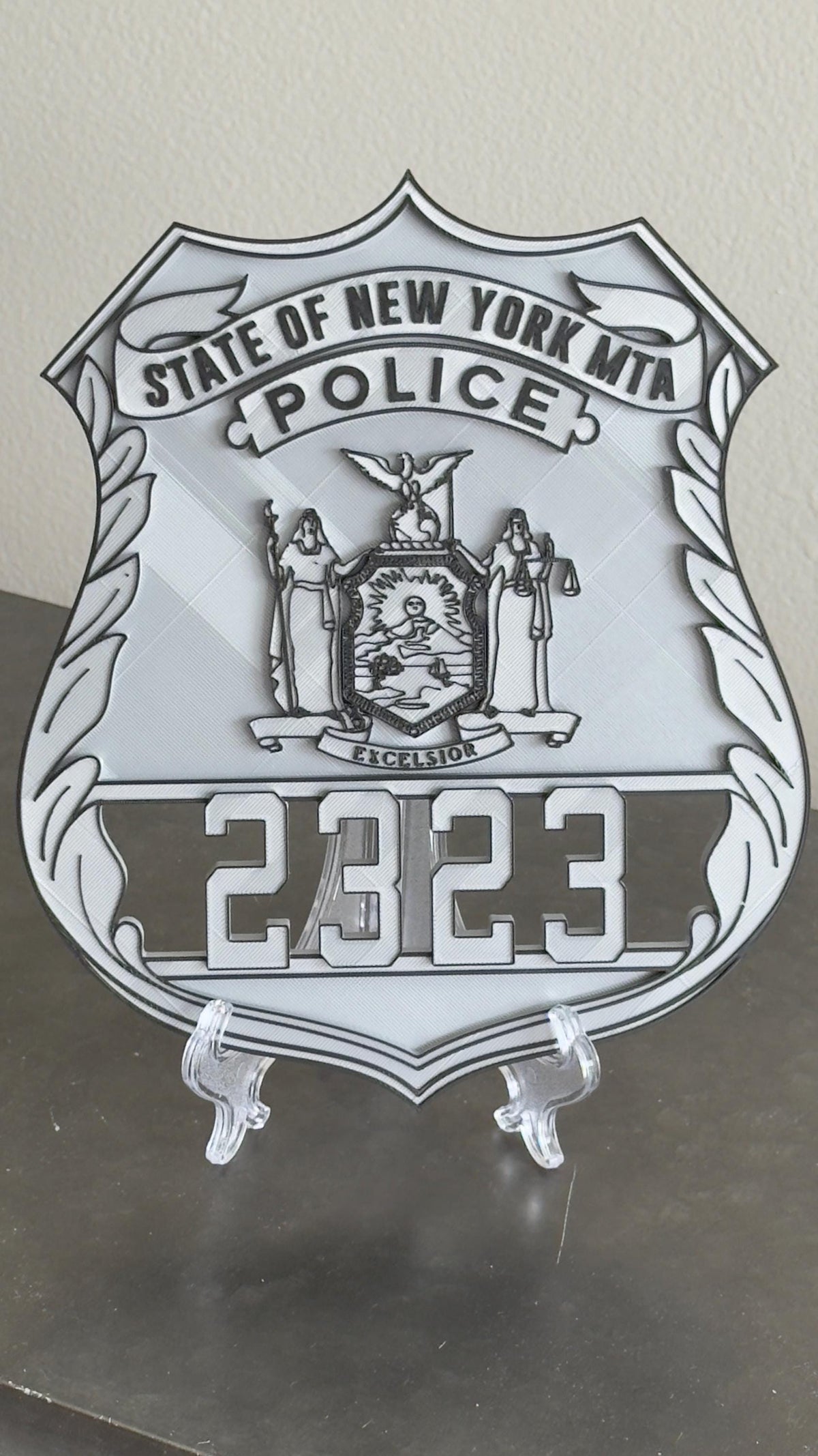 NYS MTA Police Officer Shield Plaque: First Responder Display Plaque New York